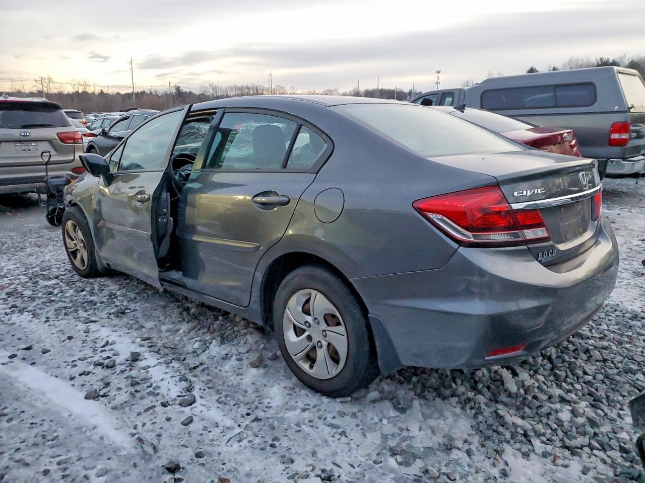 2013 Honda Civic Lx Gray vin: 2HGFB2F58DH569507