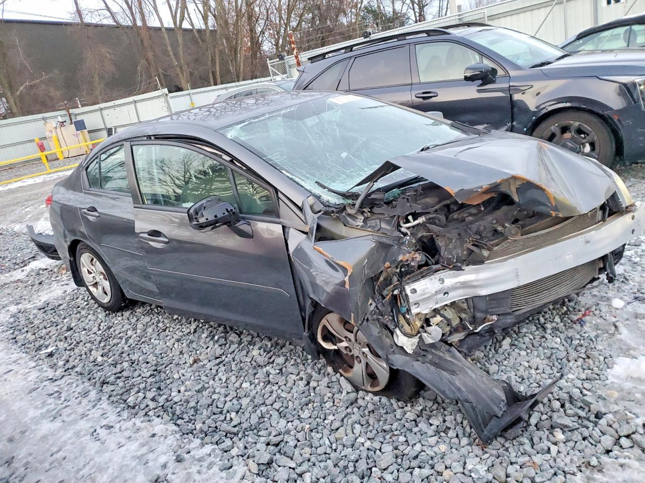 2013 Honda Civic Lx Gray vin: 2HGFB2F58DH569507