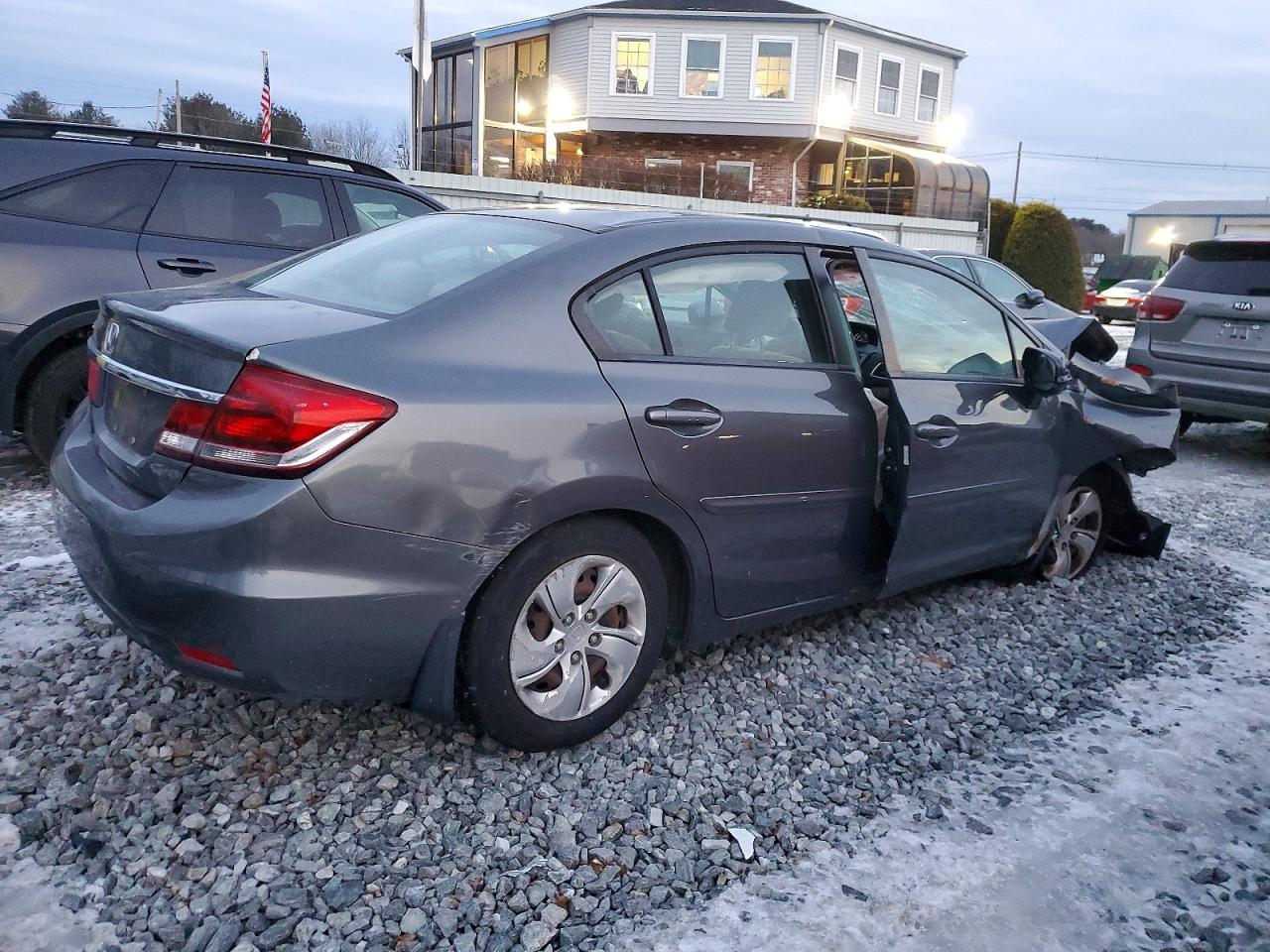 2013 Honda Civic Lx Gray vin: 2HGFB2F58DH569507