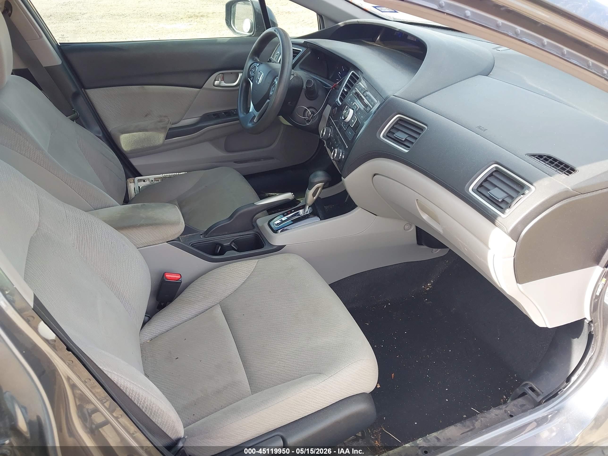 2013 Honda Civic Lx Gray vin: 2HGFB2F58DH570219
