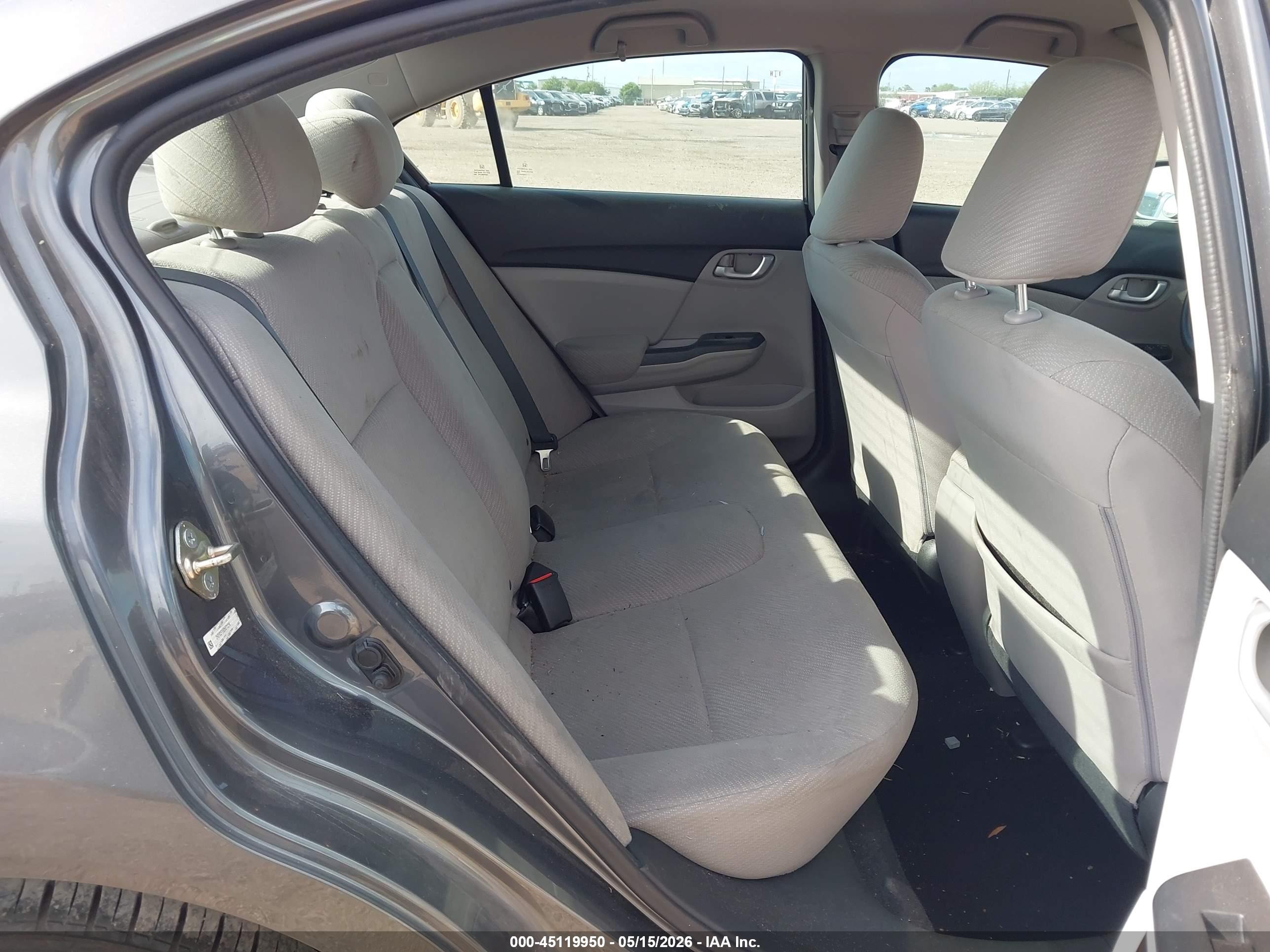 2013 Honda Civic Lx Gray vin: 2HGFB2F58DH570219