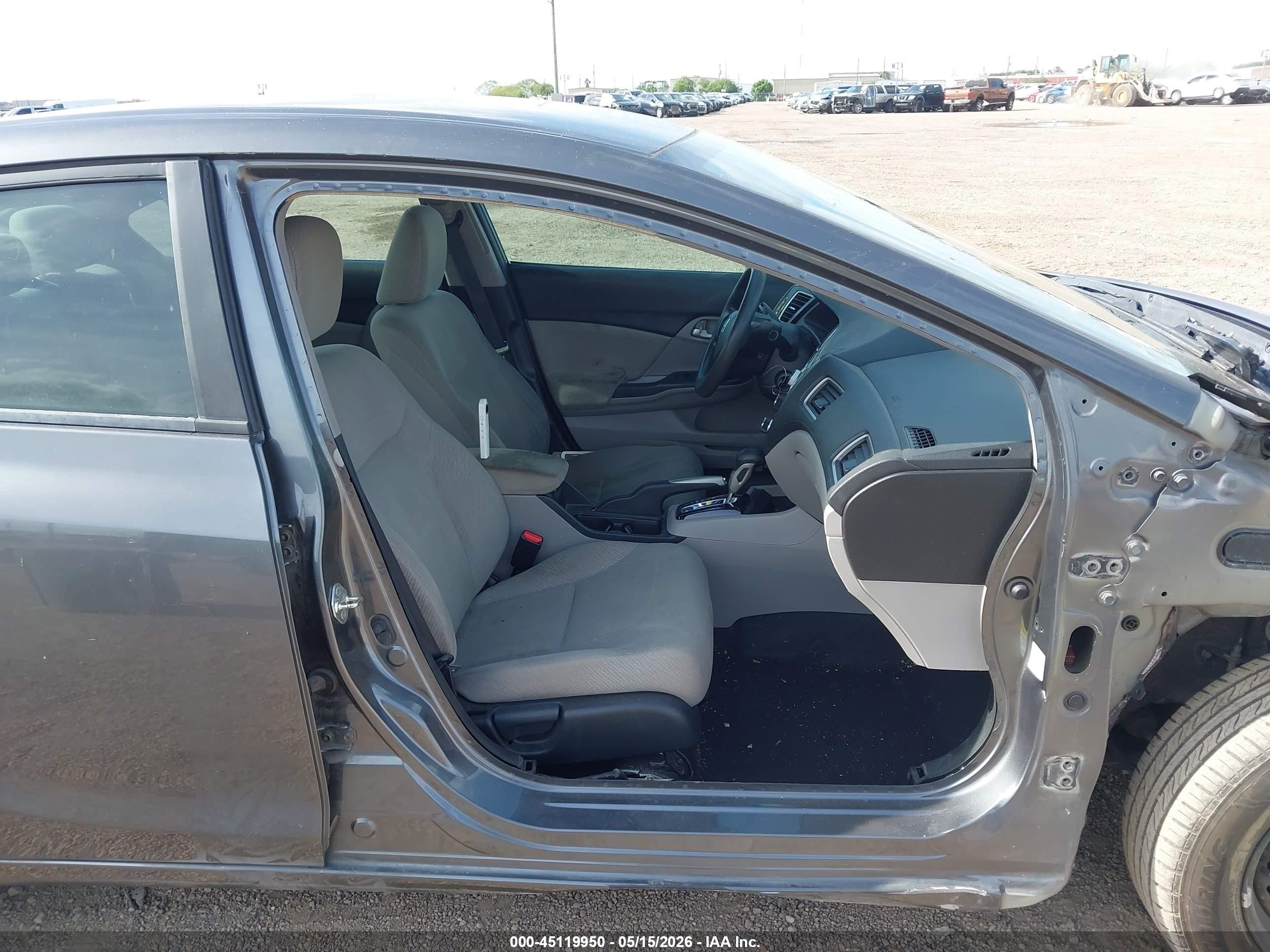 2013 Honda Civic Lx Gray vin: 2HGFB2F58DH570219