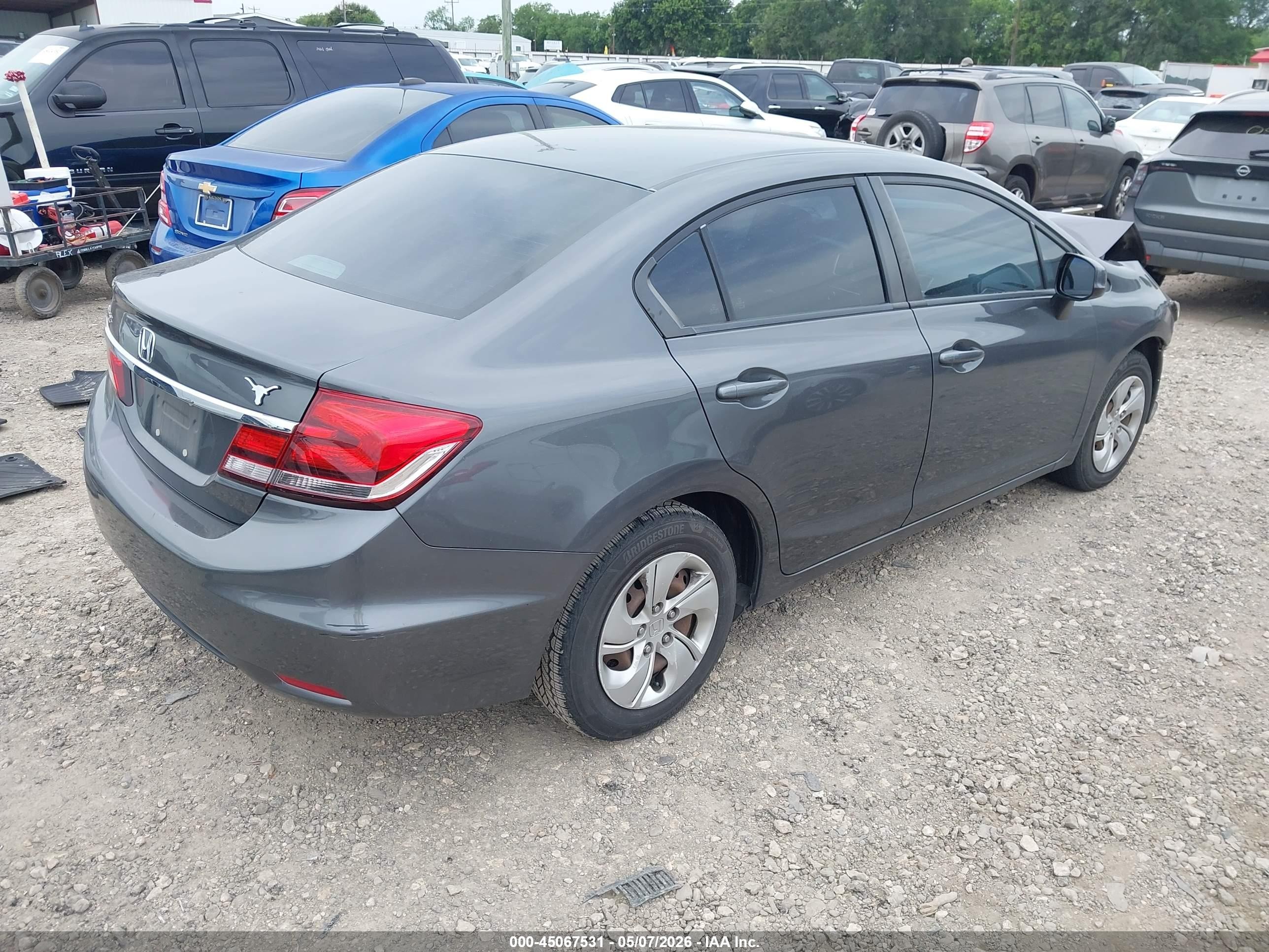 2013 Honda Civic Lx Black vin: 2HGFB2F58DH581561