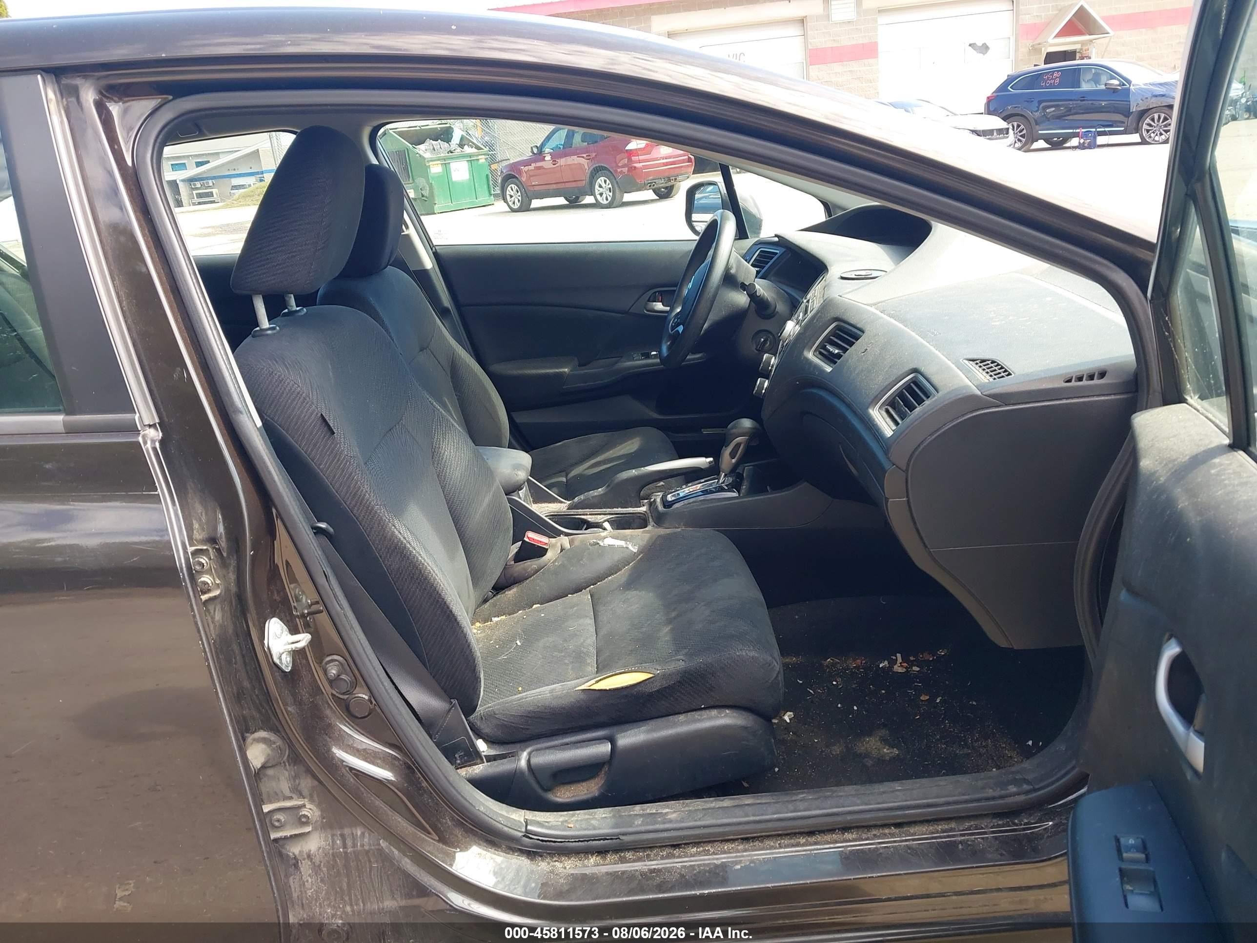 2013 Honda Civic Lx Black vin: 2HGFB2F58DH582824