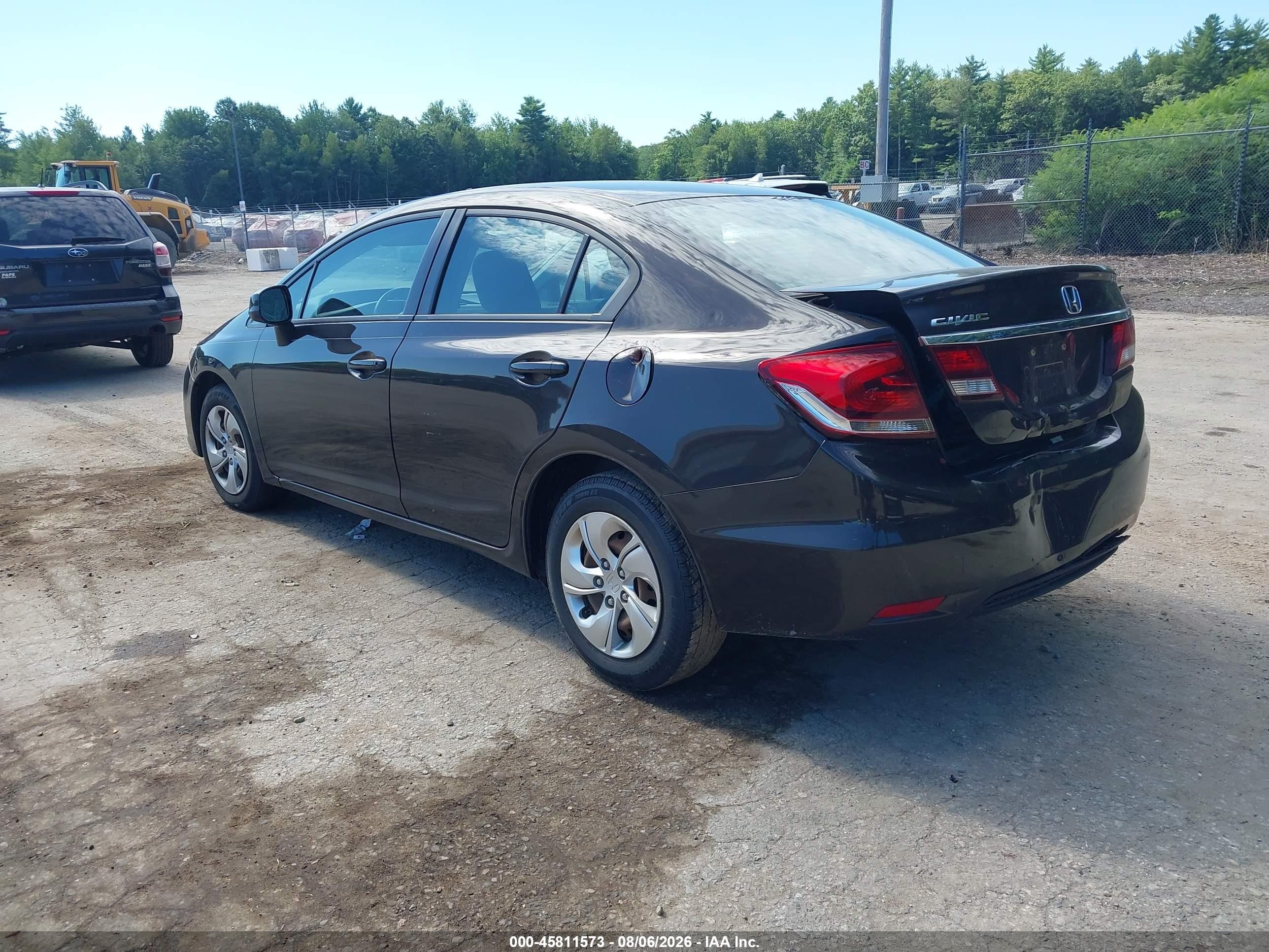 2013 Honda Civic Lx Black vin: 2HGFB2F58DH582824