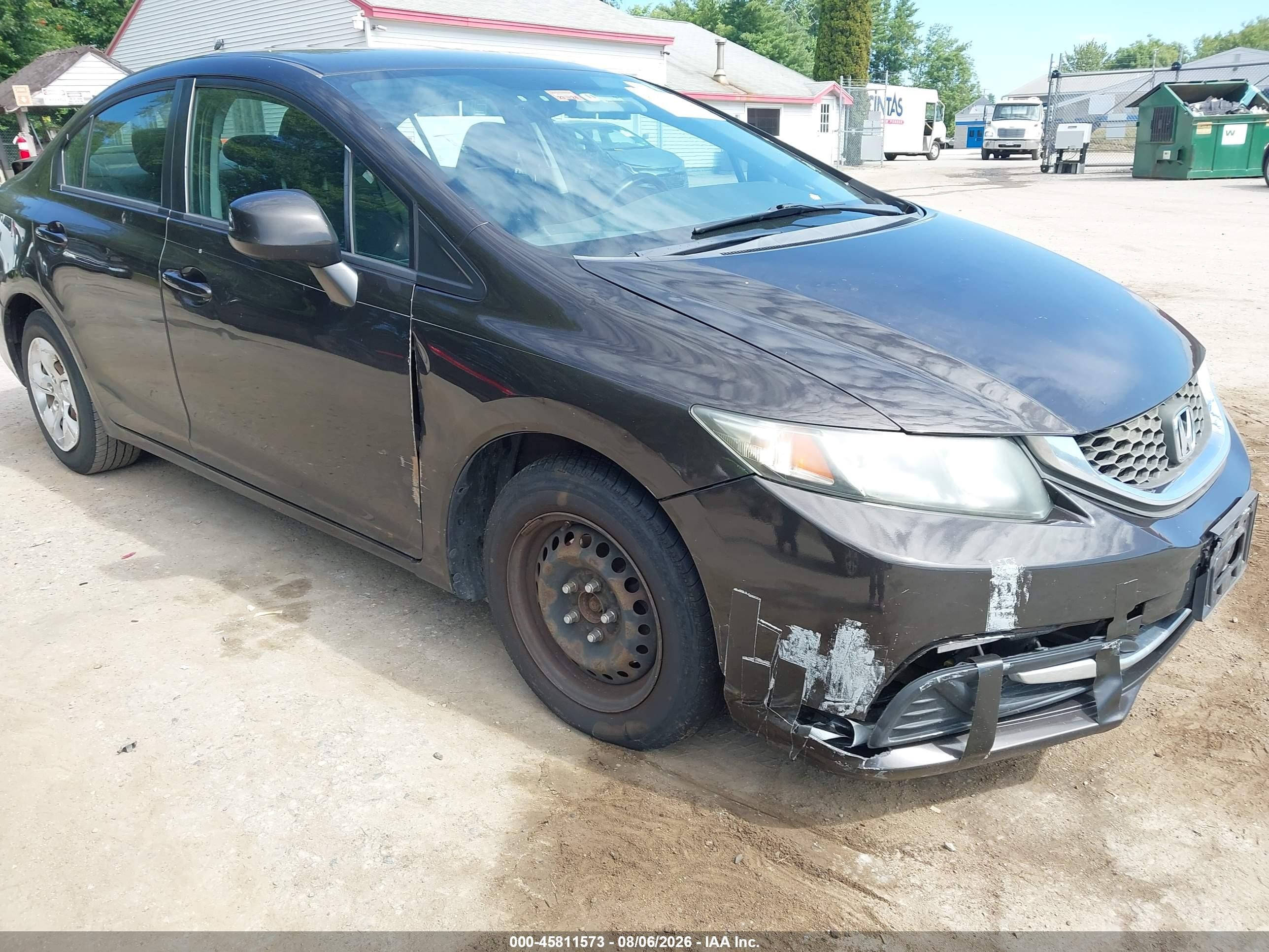 2013 Honda Civic Lx Black vin: 2HGFB2F58DH582824