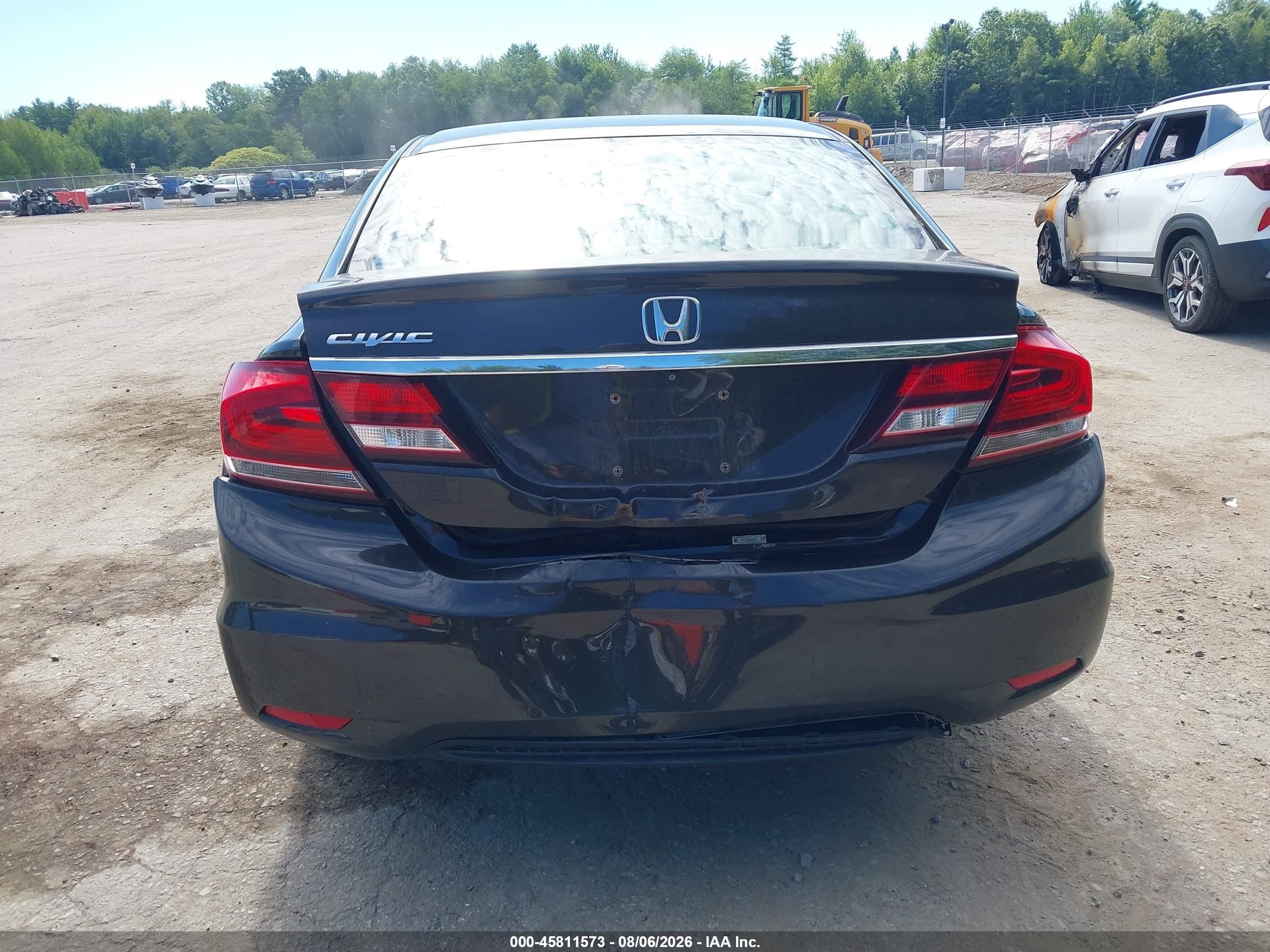 2013 Honda Civic Lx Black vin: 2HGFB2F58DH582824
