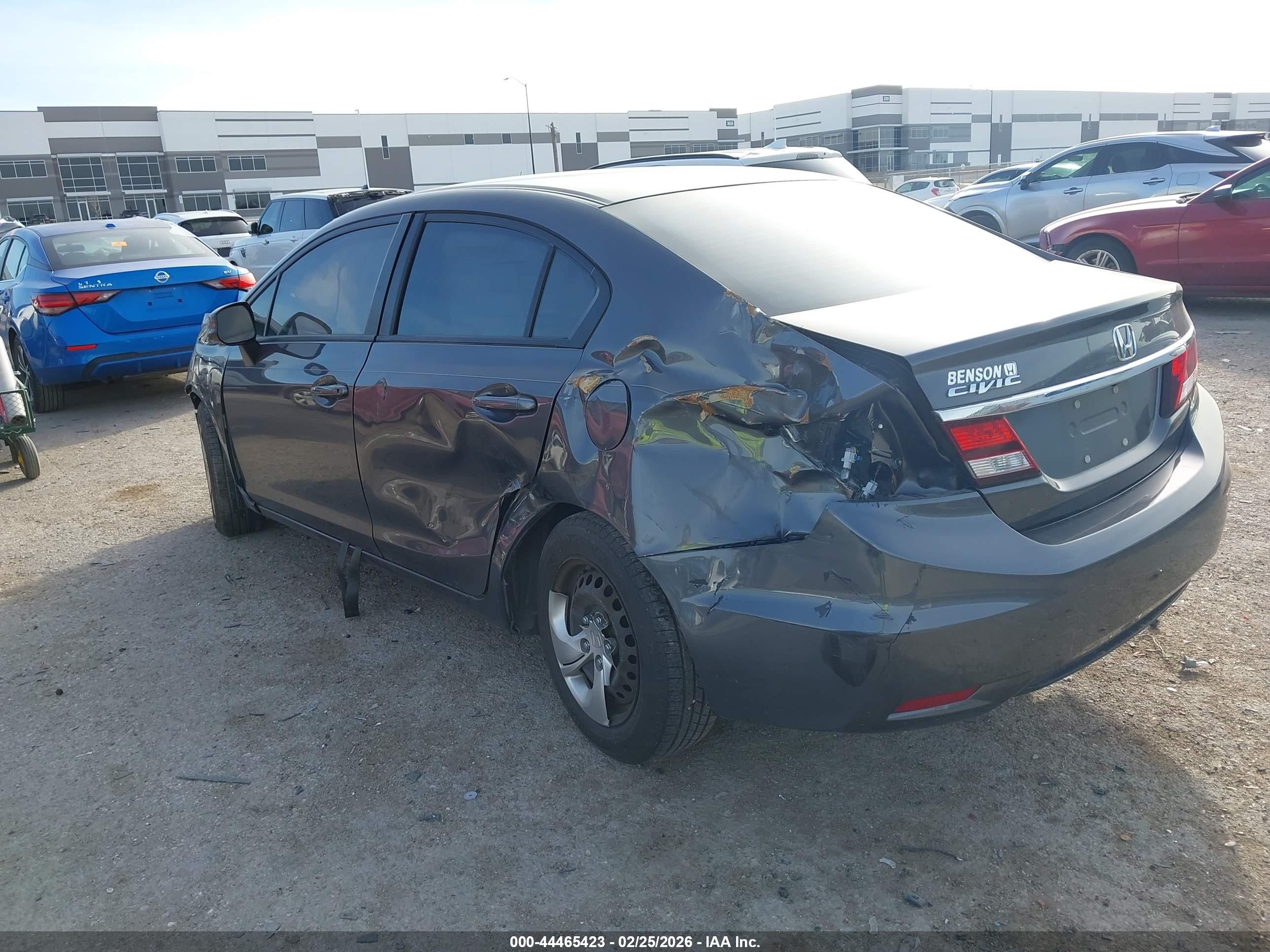 2013 Honda Civic Lx Gray vin: 2HGFB2F58DH602540