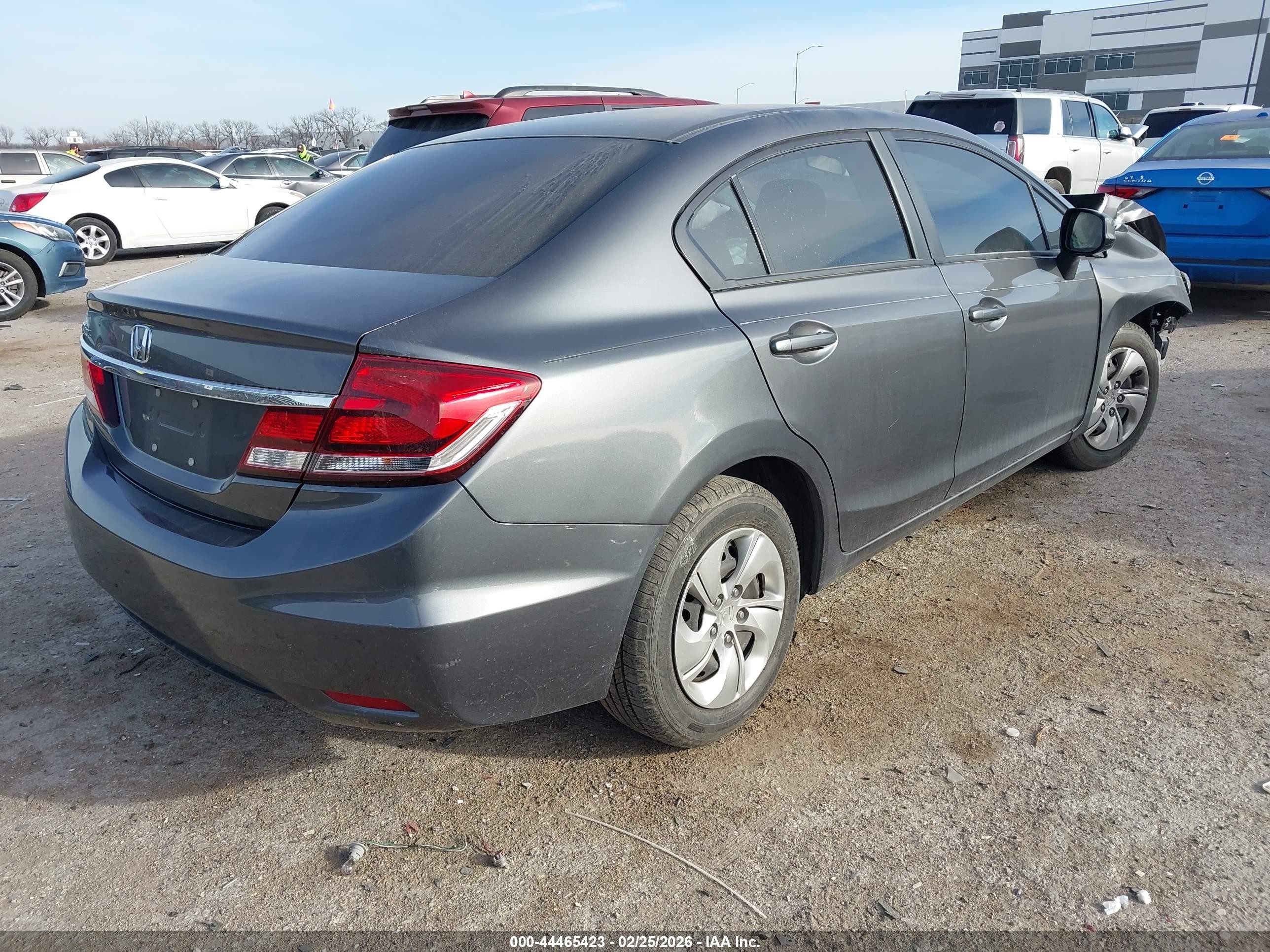 2013 Honda Civic Lx Gray vin: 2HGFB2F58DH602540
