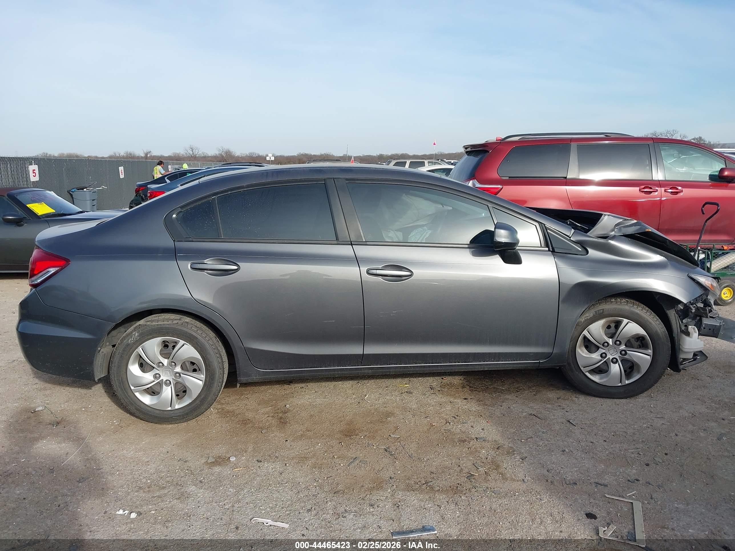 2013 Honda Civic Lx Gray vin: 2HGFB2F58DH602540