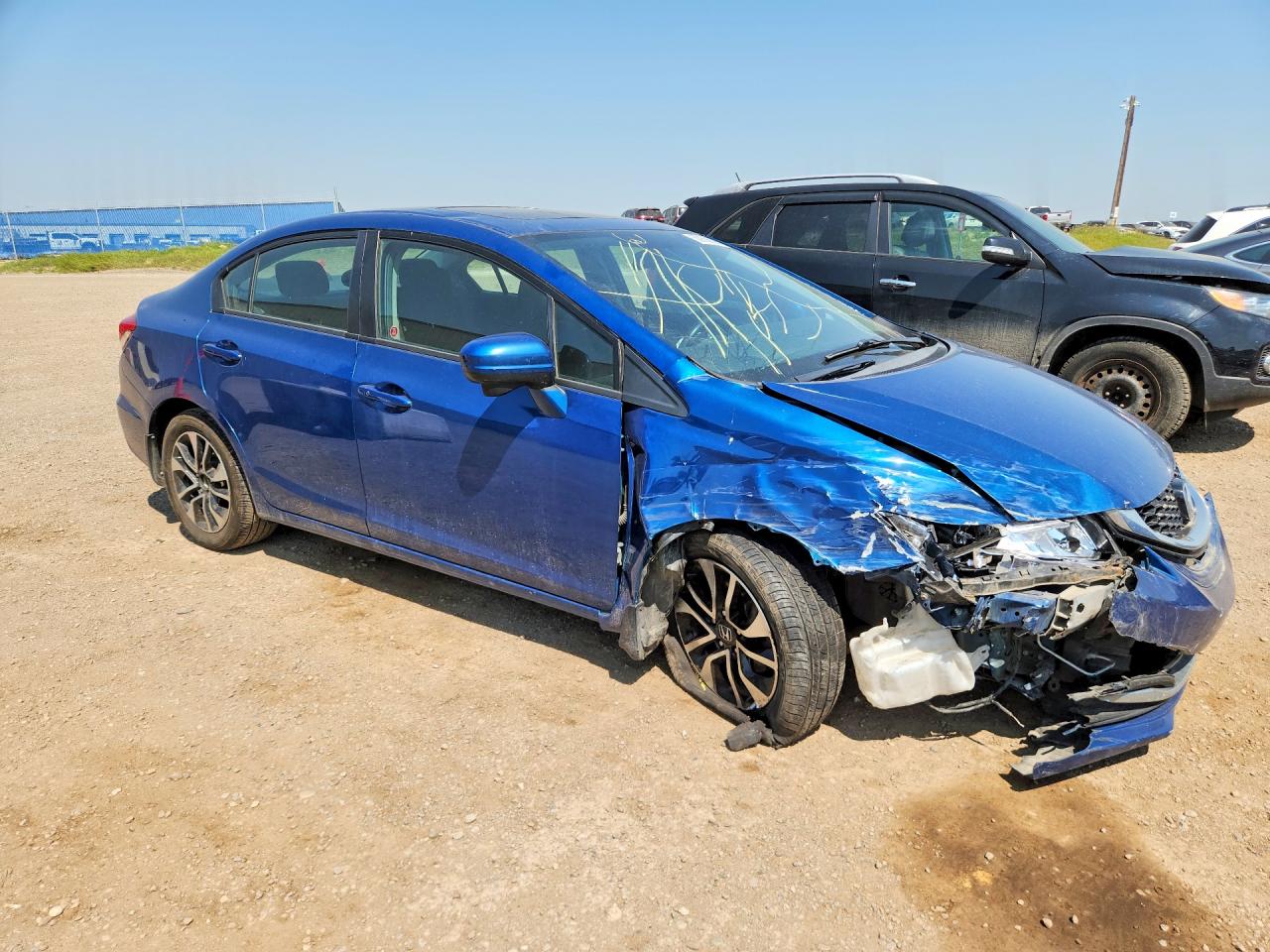 2014 Honda Civic Lx Blue vin: 2HGFB2F58EH006099