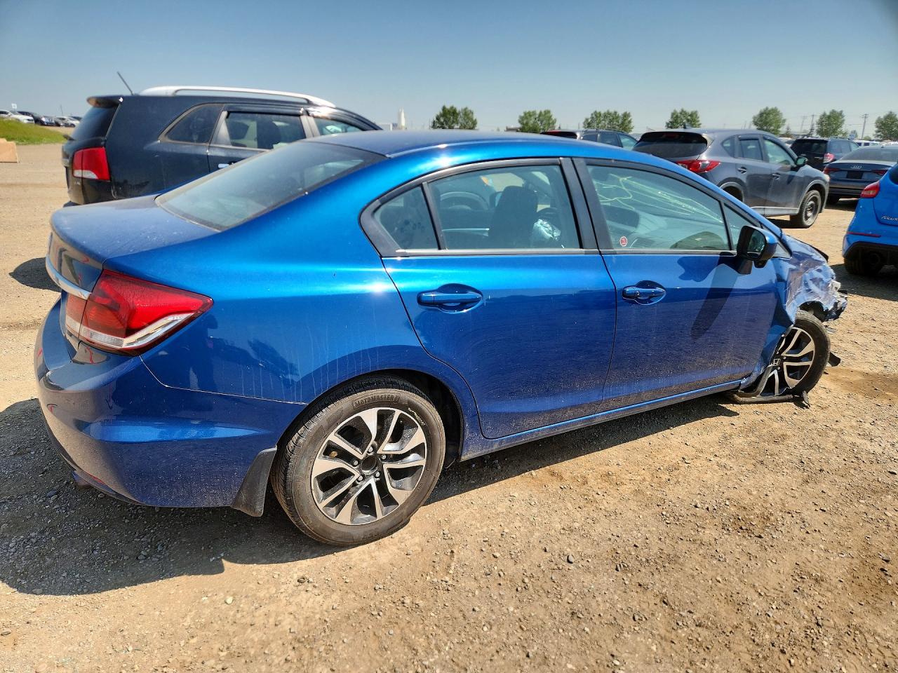 2014 Honda Civic Lx Blue vin: 2HGFB2F58EH006099