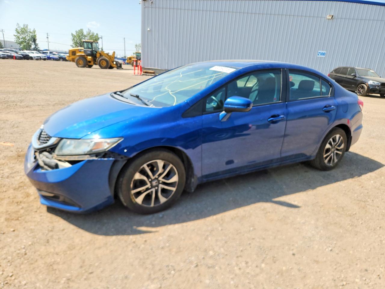 2014 Honda Civic Lx Blue vin: 2HGFB2F58EH006099