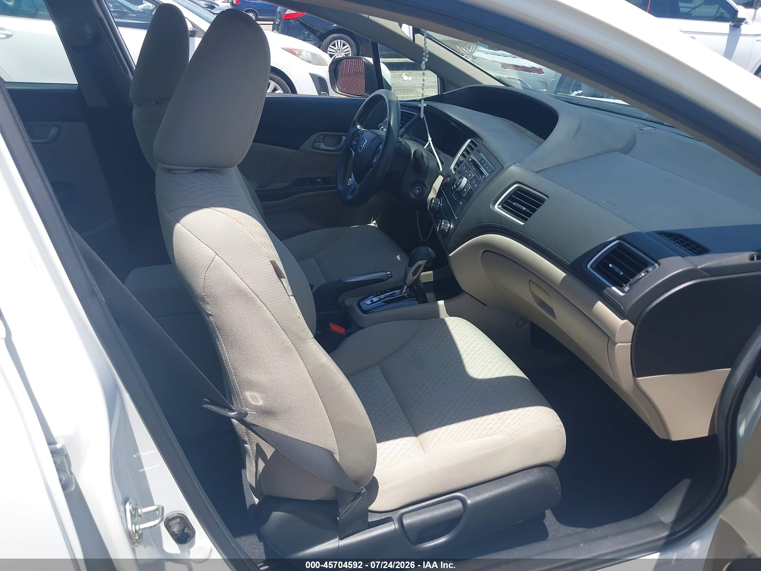 2014 Honda Civic Lx White vin: 2HGFB2F58EH504853