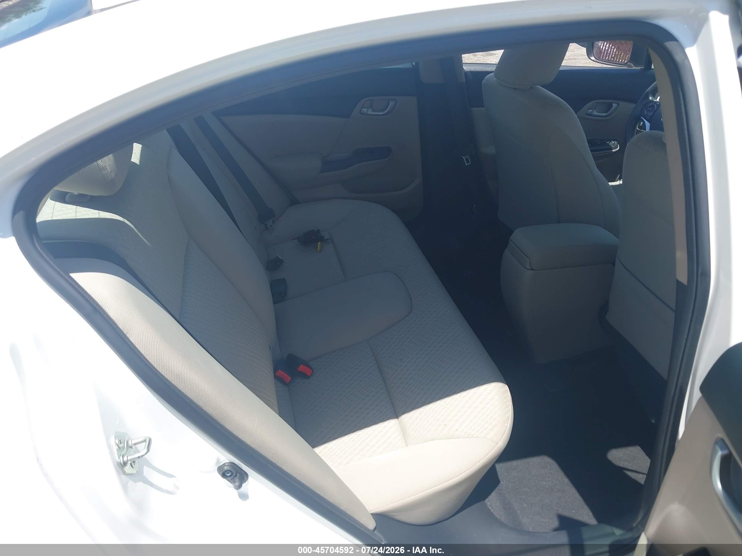 2014 Honda Civic Lx White vin: 2HGFB2F58EH504853