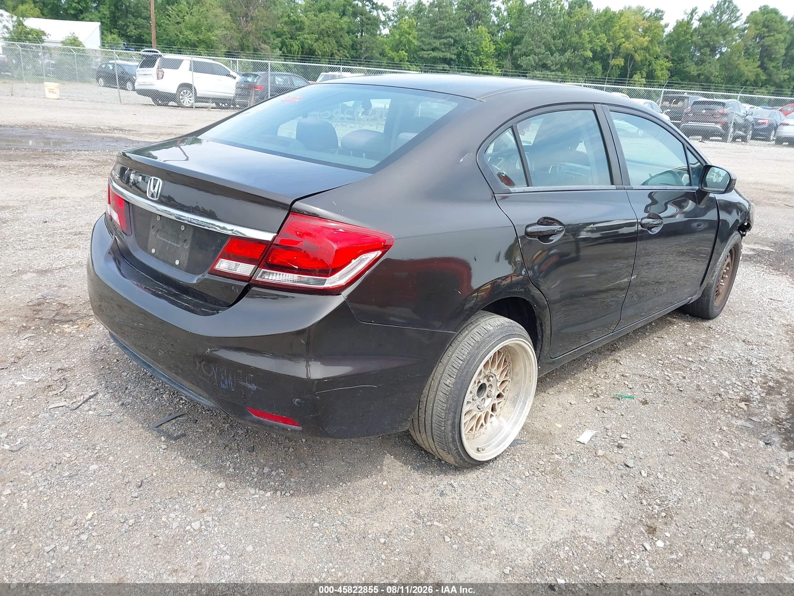 2014 Honda Civic Lx Brown vin: 2HGFB2F58EH513102