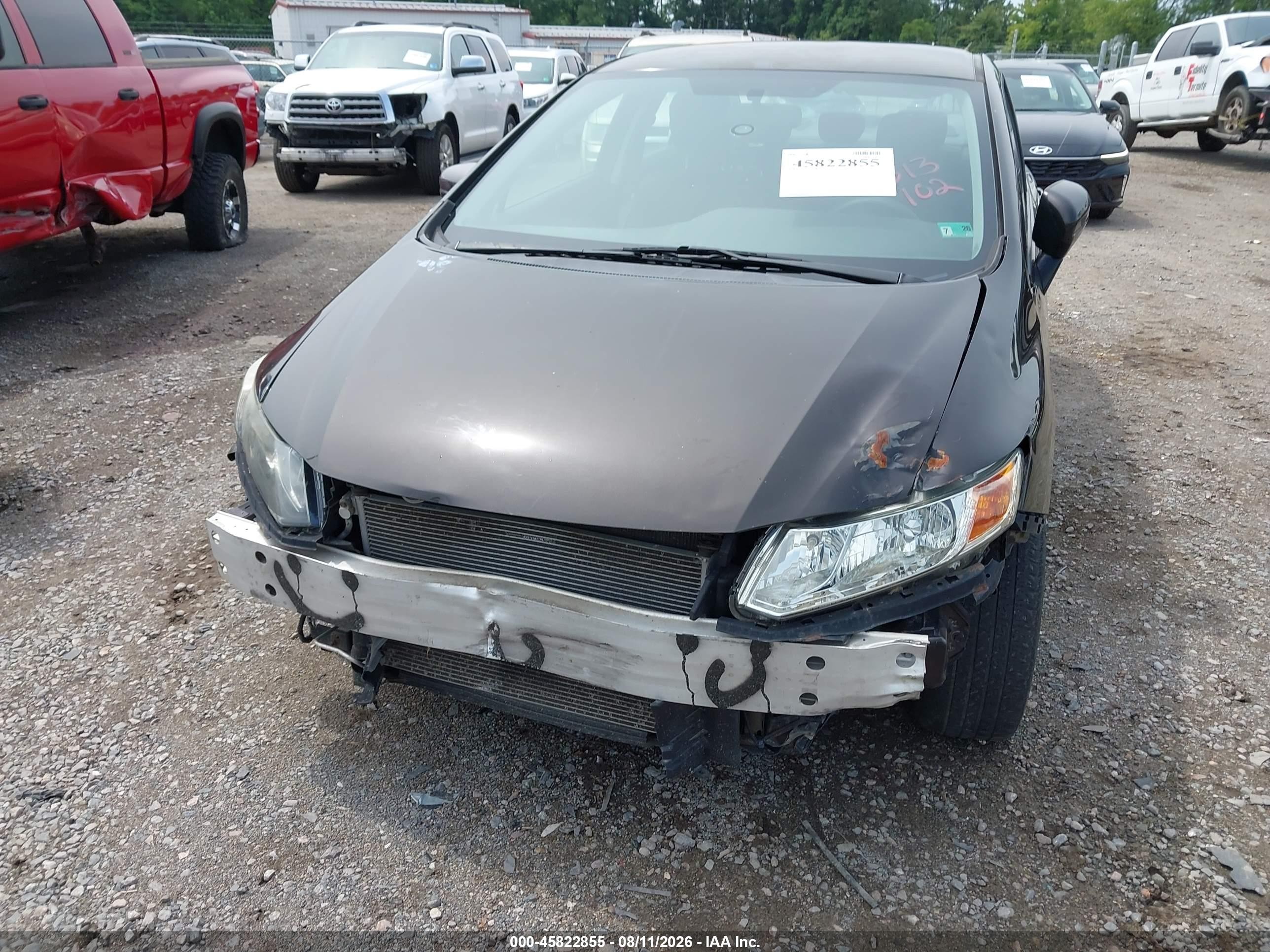 2014 Honda Civic Lx Brown vin: 2HGFB2F58EH513102