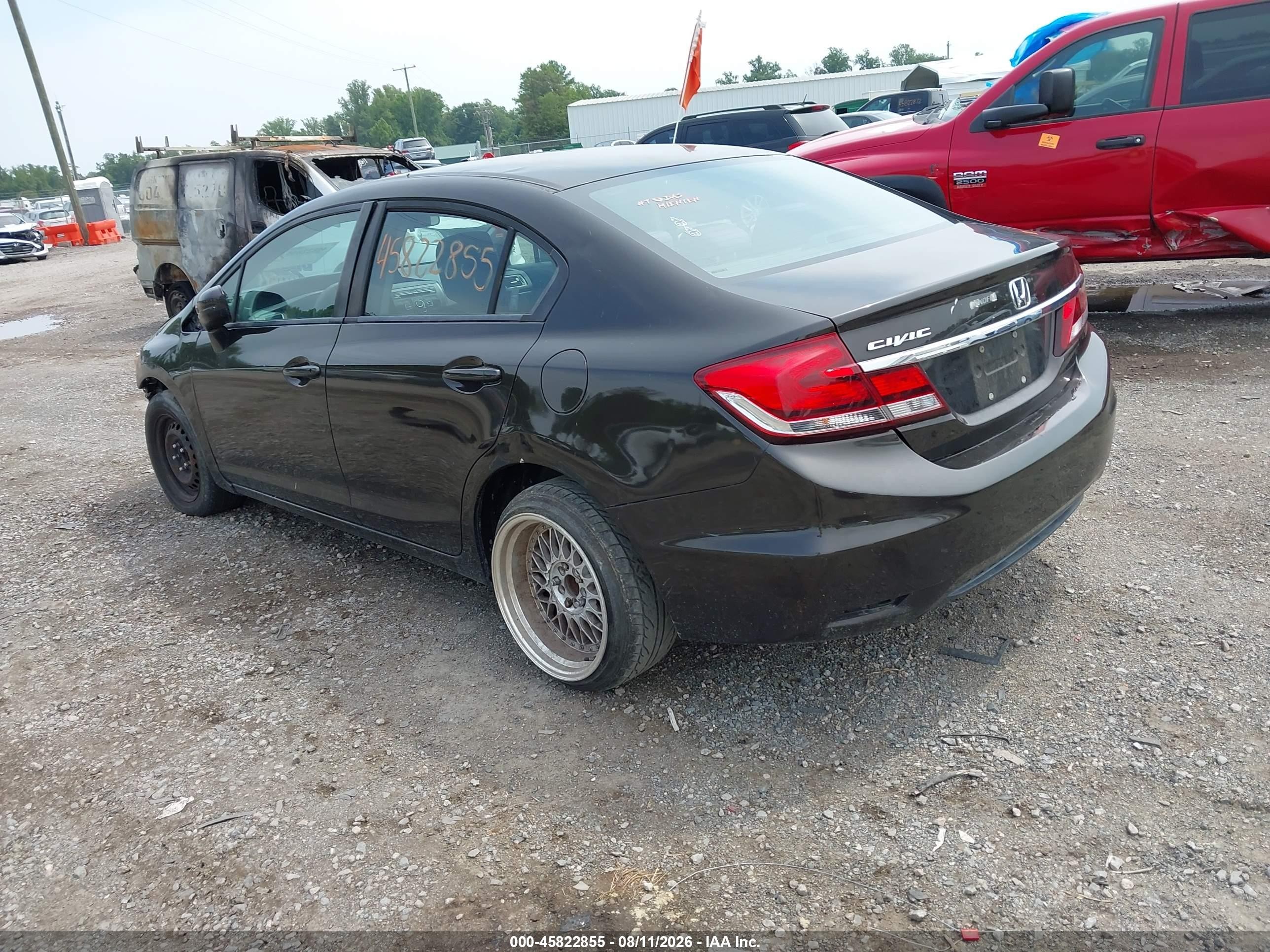 2014 Honda Civic Lx Brown vin: 2HGFB2F58EH513102