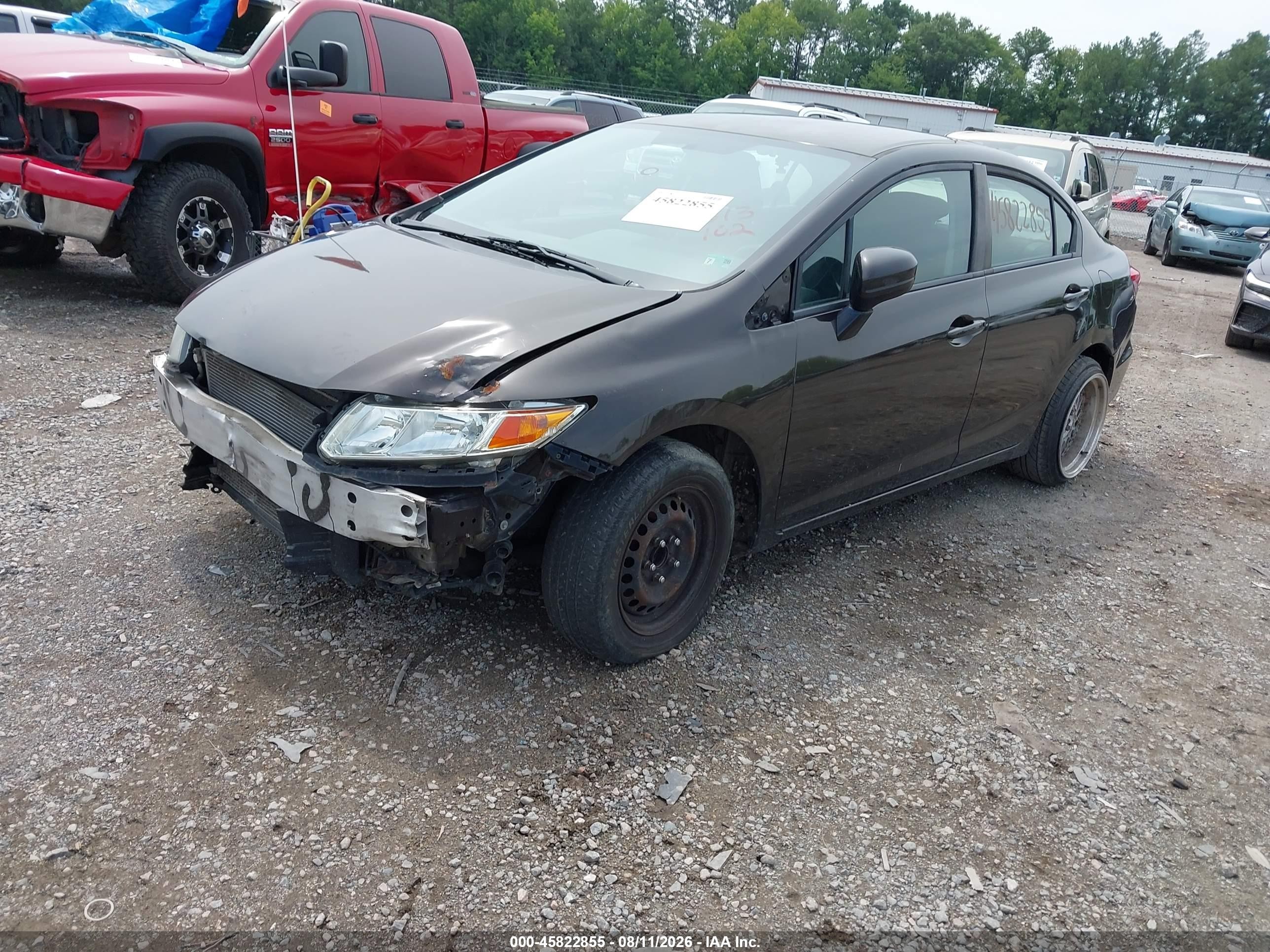 2014 Honda Civic Lx Brown vin: 2HGFB2F58EH513102