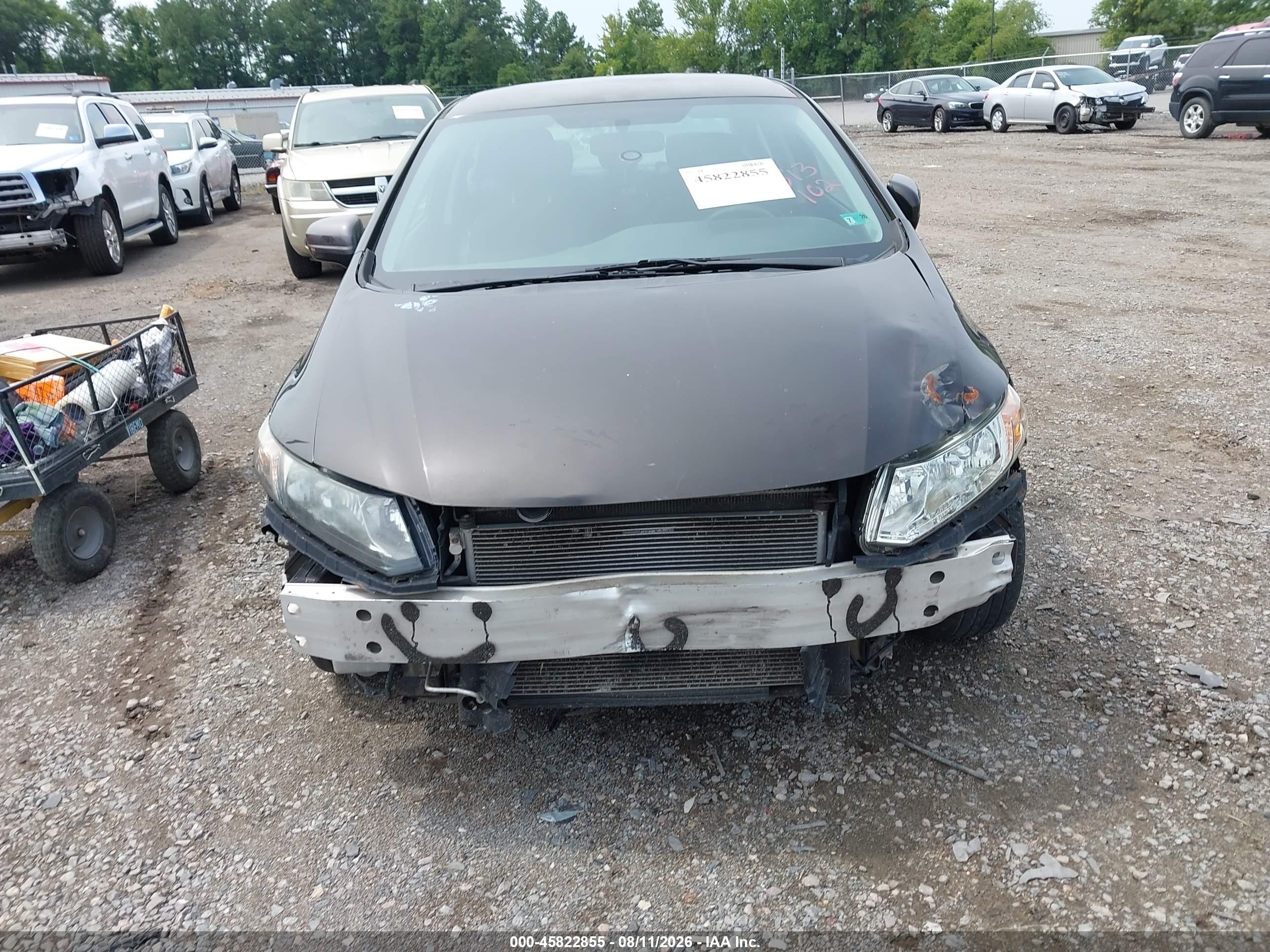 2014 Honda Civic Lx Brown vin: 2HGFB2F58EH513102