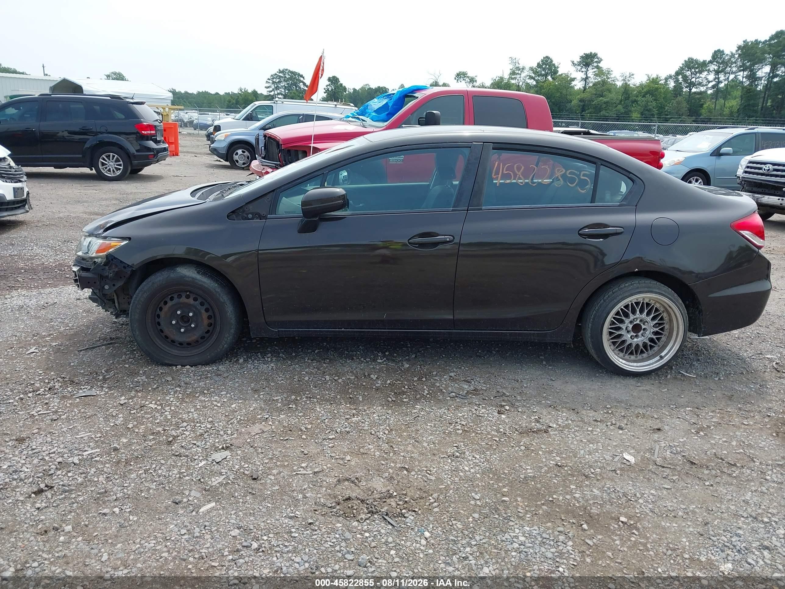 2014 Honda Civic Lx Brown vin: 2HGFB2F58EH513102
