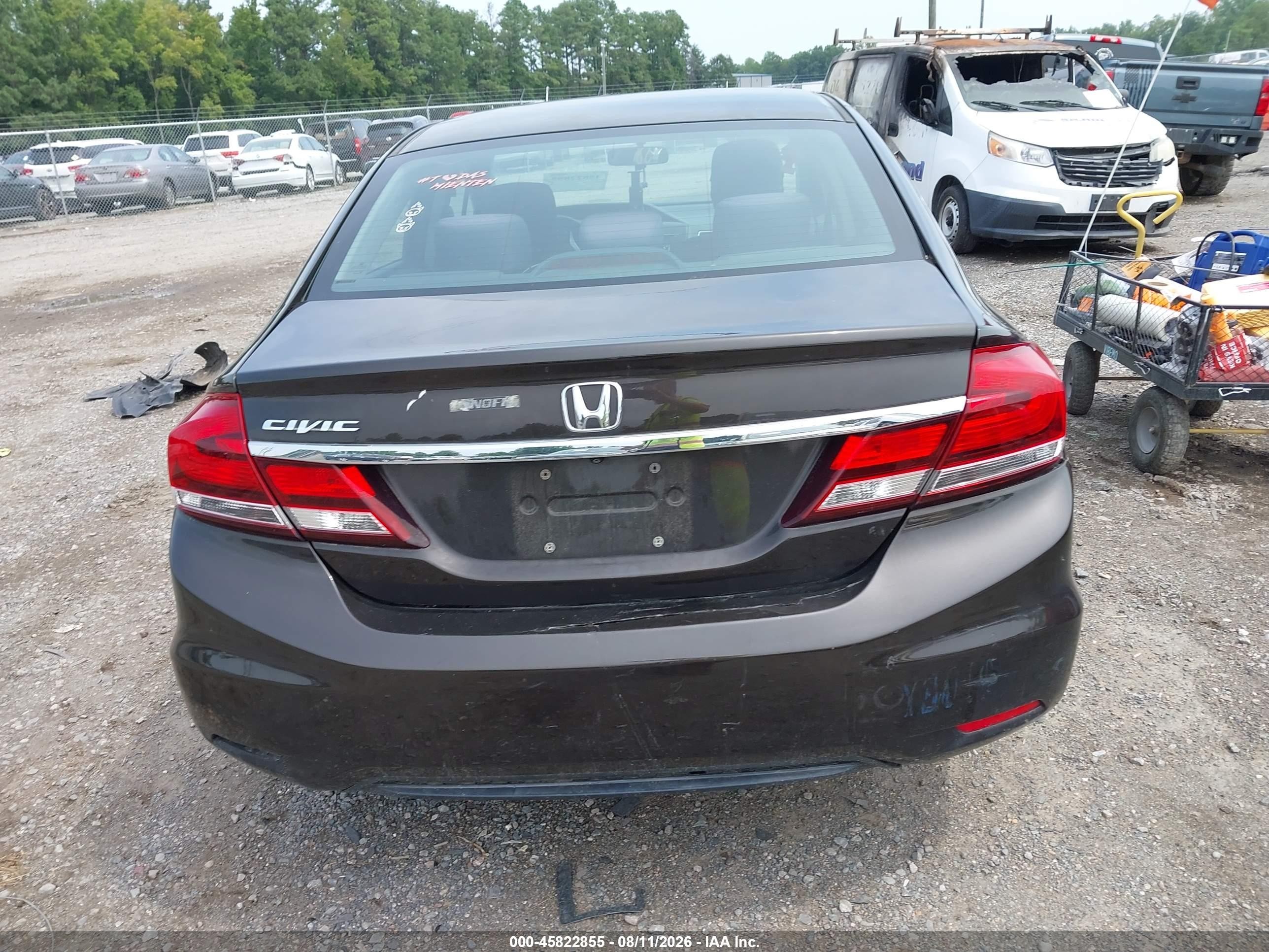 2014 Honda Civic Lx Brown vin: 2HGFB2F58EH513102