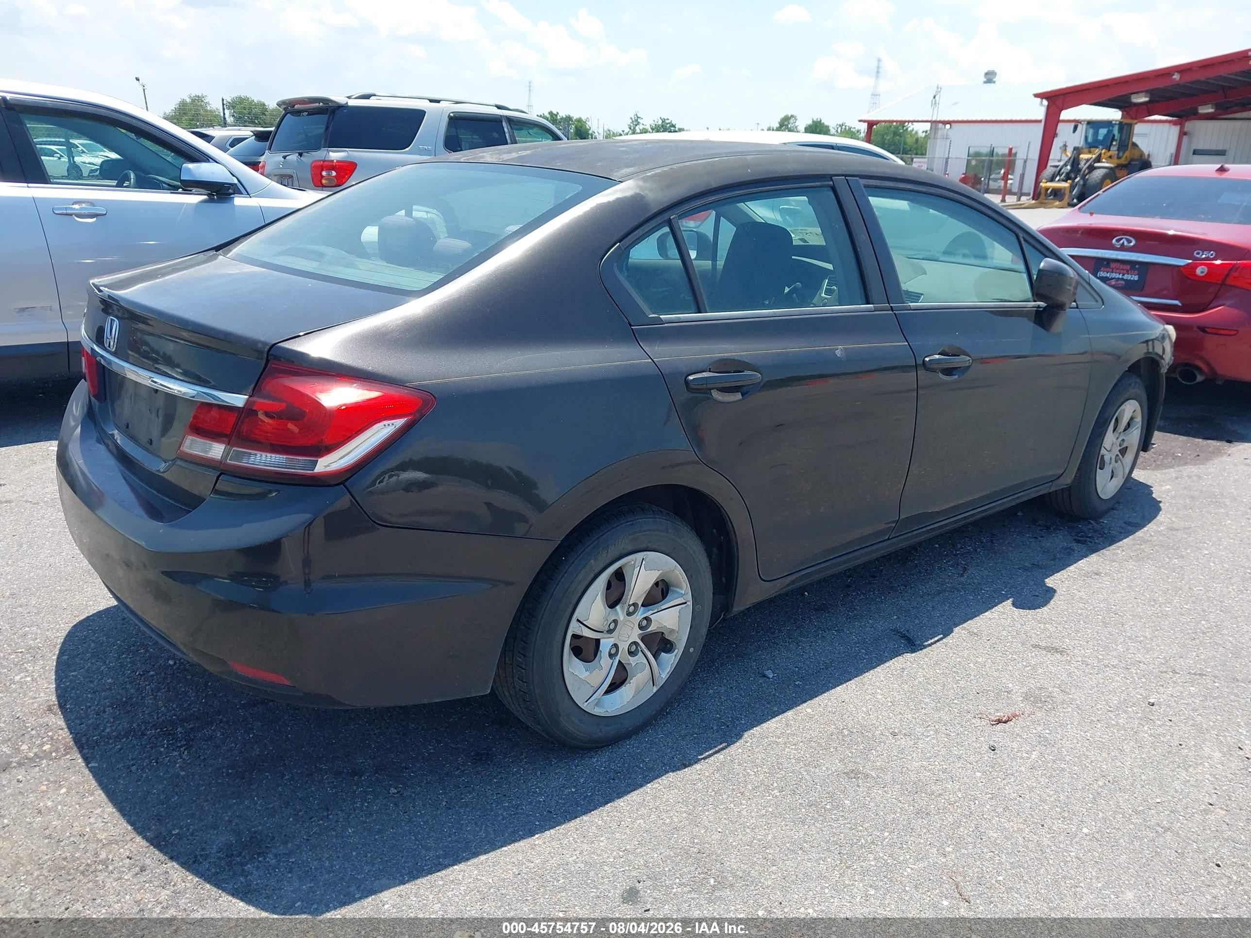 2014 Honda Civic Lx Black vin: 2HGFB2F58EH517022
