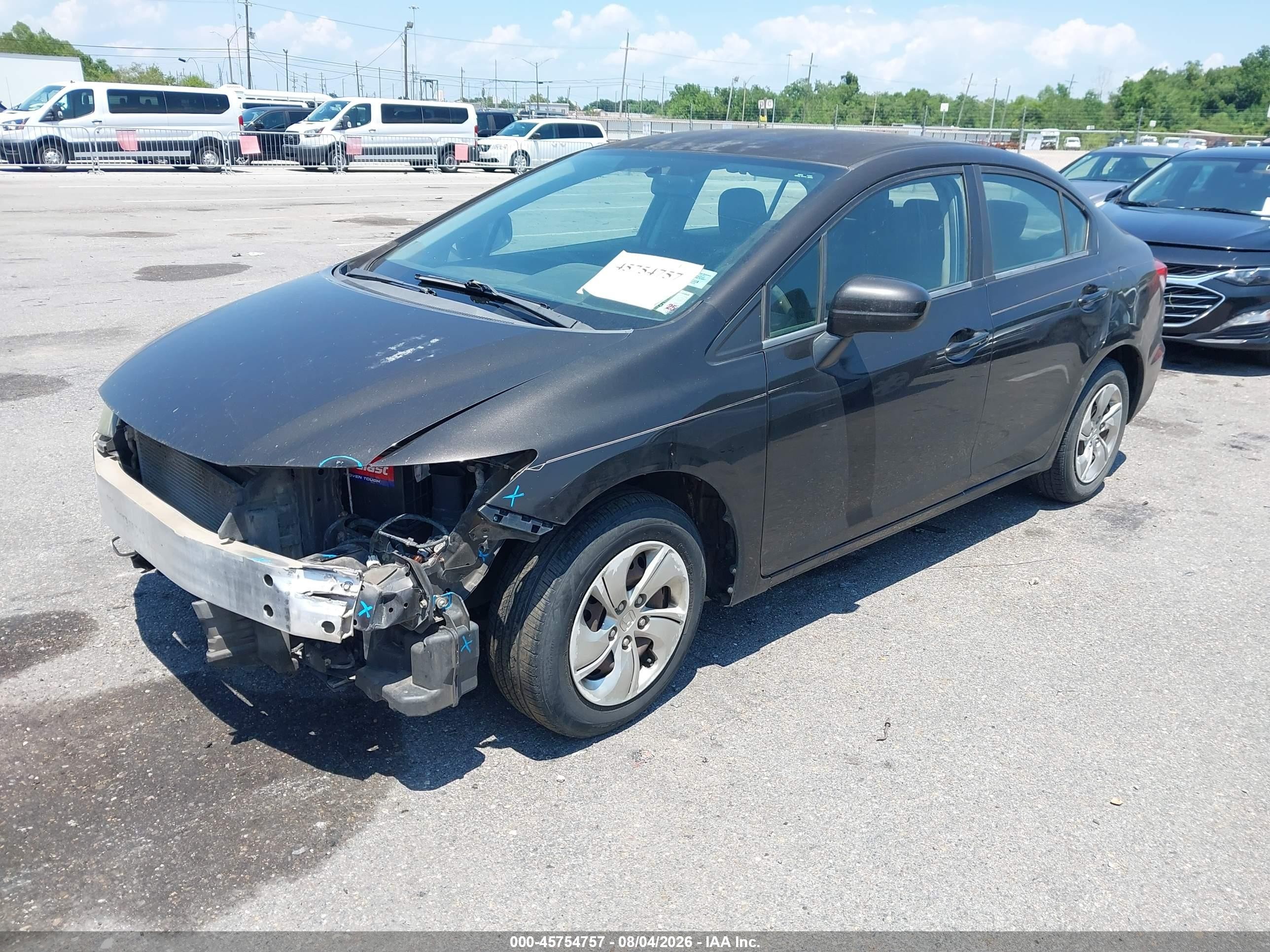 2014 Honda Civic Lx Black vin: 2HGFB2F58EH517022