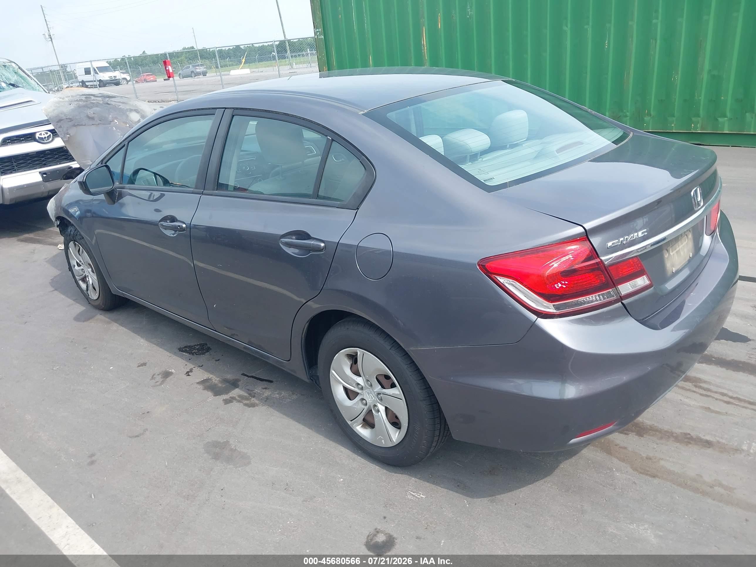 2014 Honda Civic Lx Gray vin: 2HGFB2F58EH532409