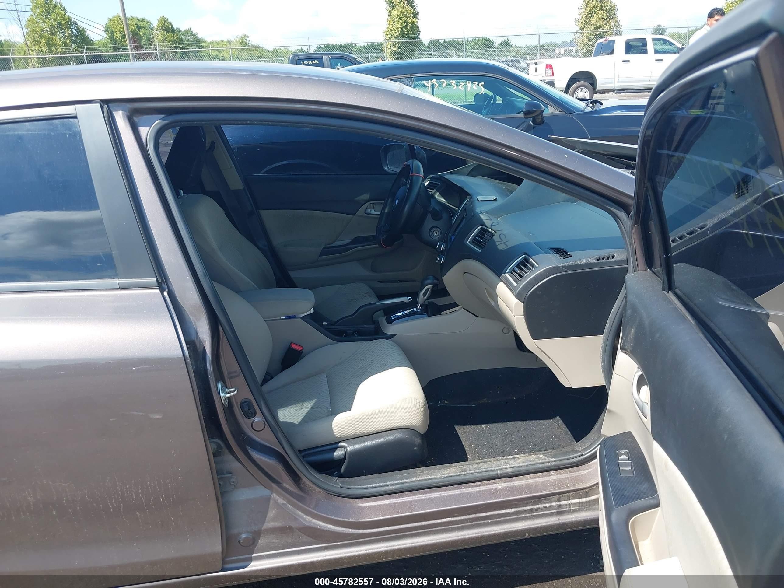 2014 Honda Civic Lx Gray vin: 2HGFB2F58EH533723