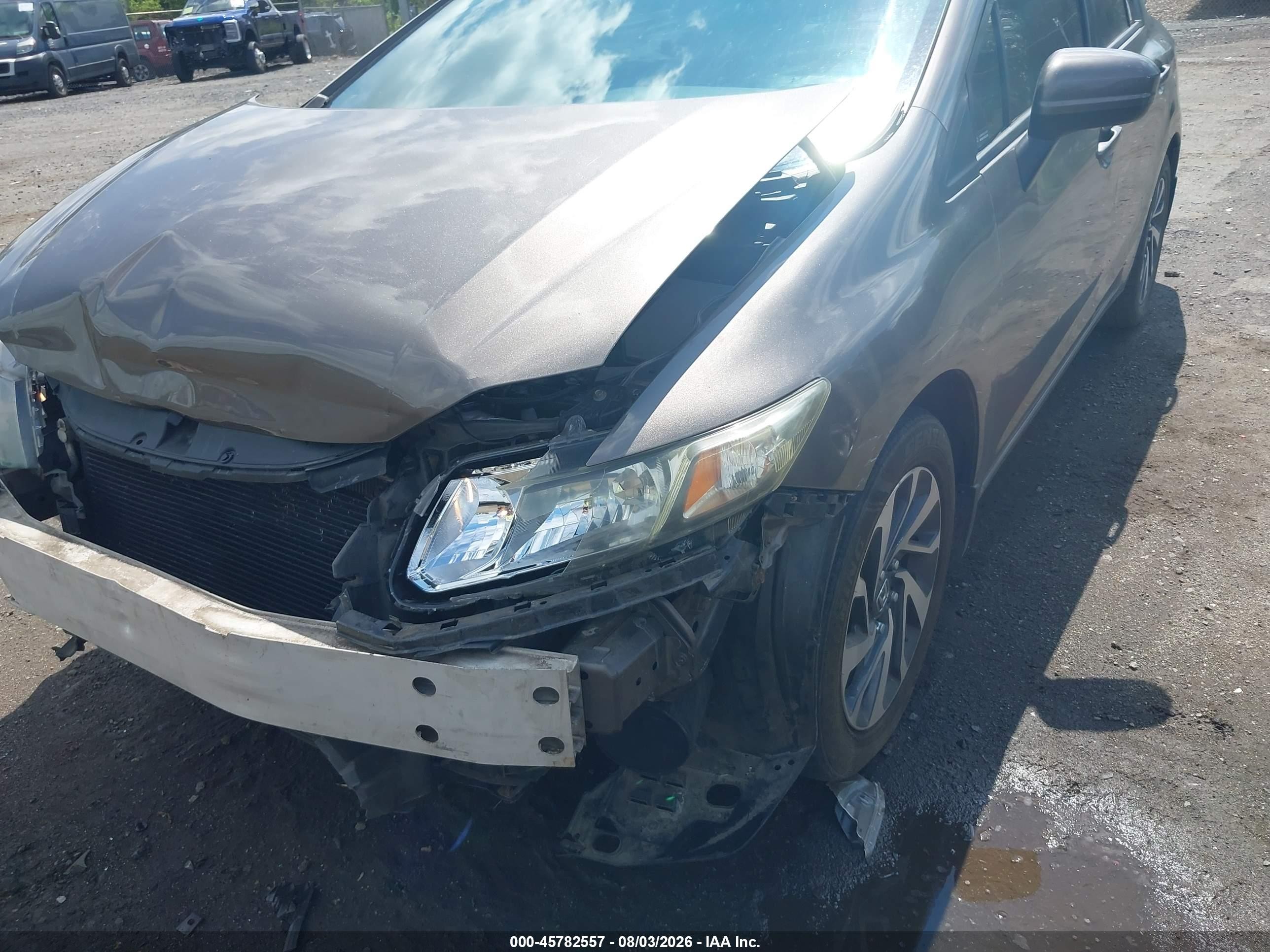 2014 Honda Civic Lx Gray vin: 2HGFB2F58EH533723