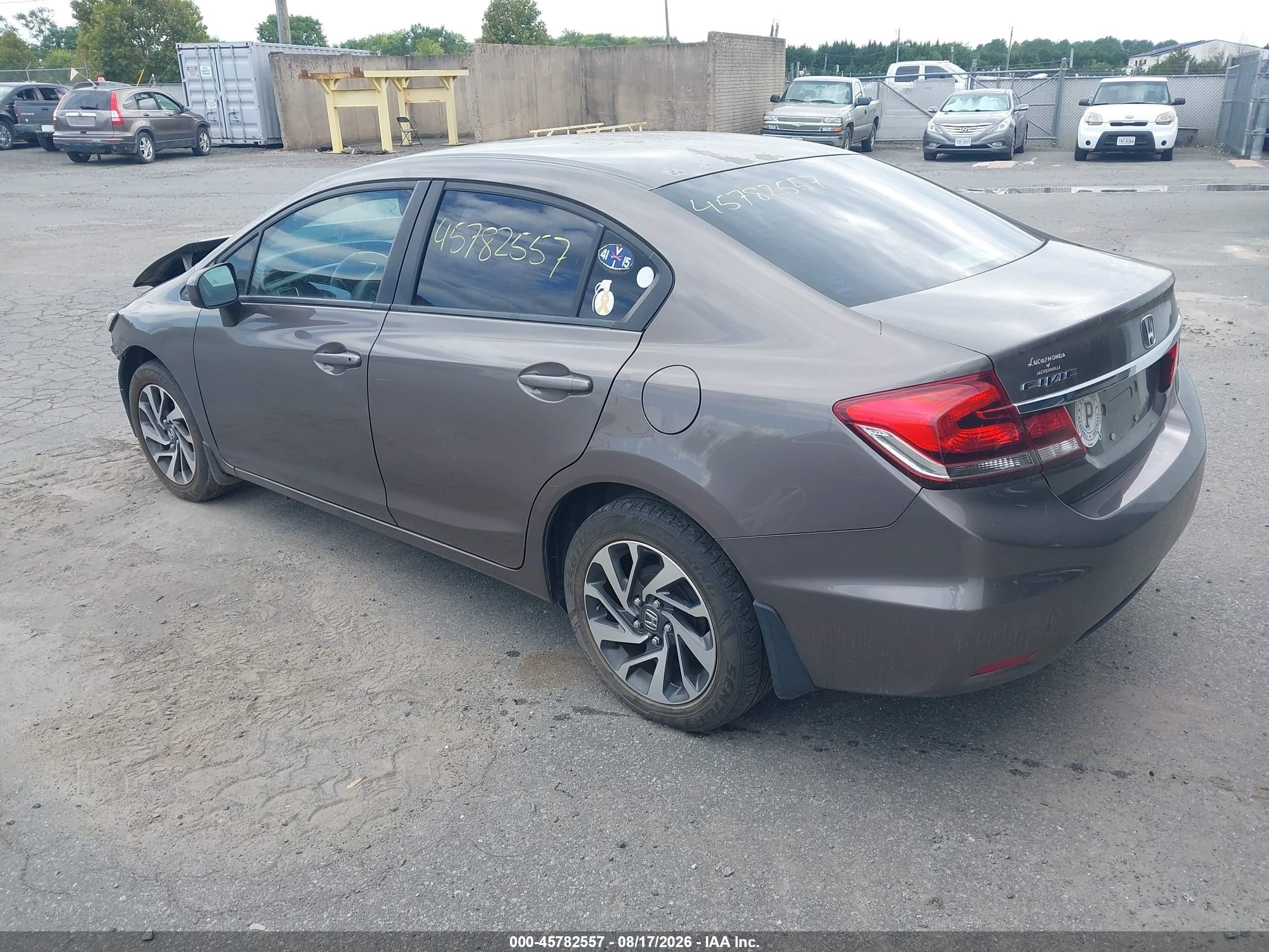 2014 Honda Civic Lx Gray vin: 2HGFB2F58EH533723