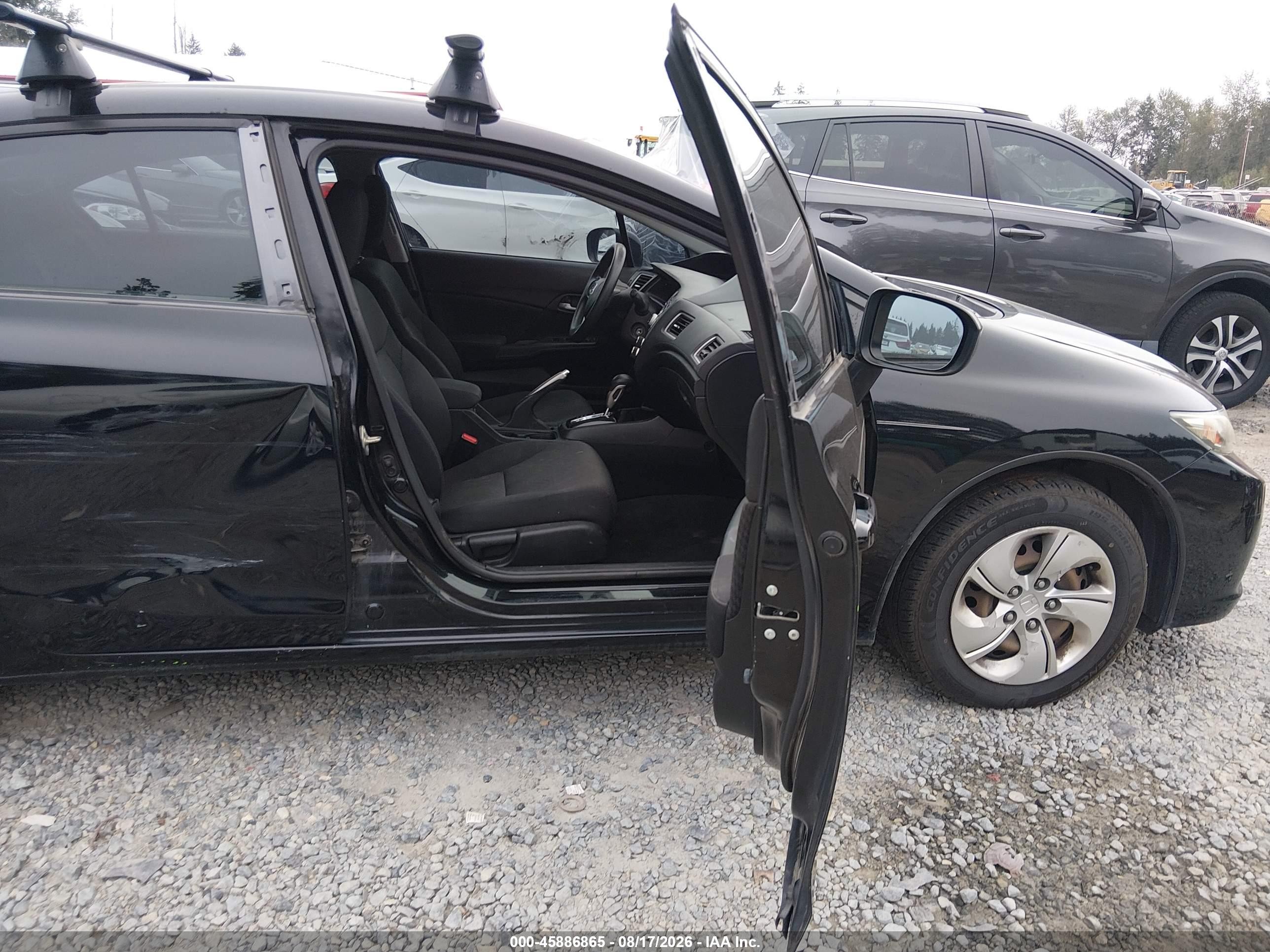 2014 Honda Civic Lx Black vin: 2HGFB2F58EH536282