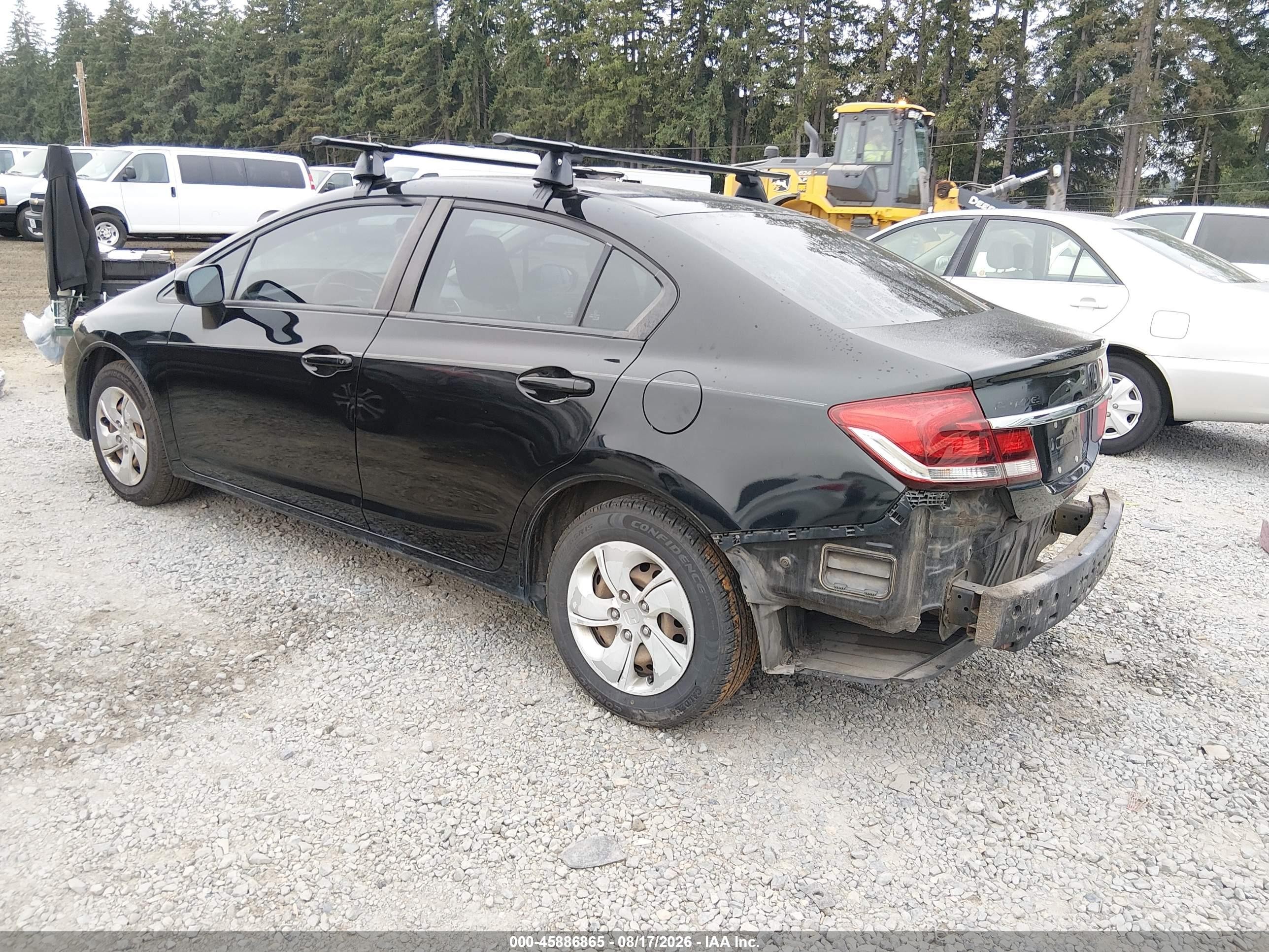 2014 Honda Civic Lx Black vin: 2HGFB2F58EH536282