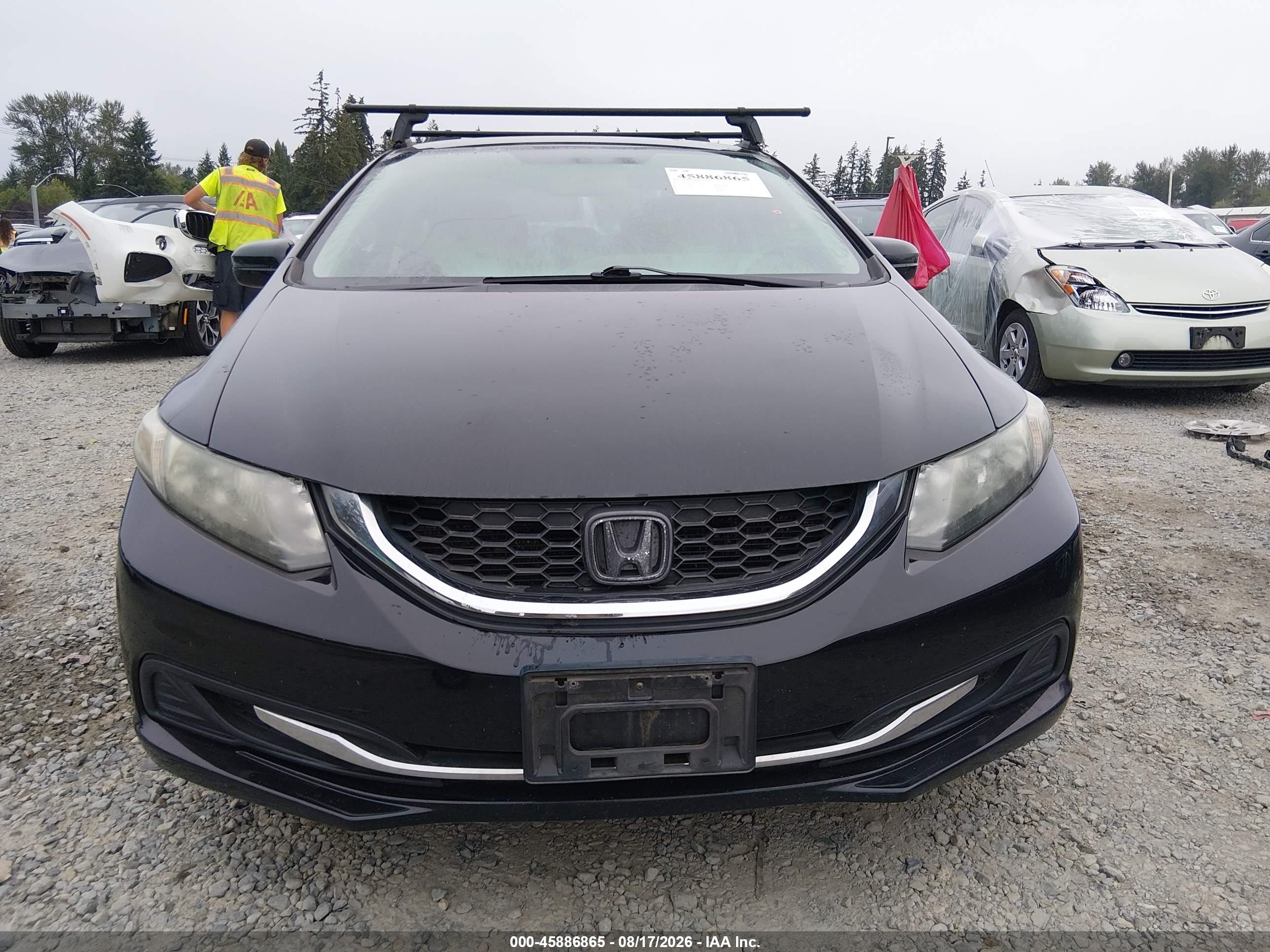 2014 Honda Civic Lx Black vin: 2HGFB2F58EH536282