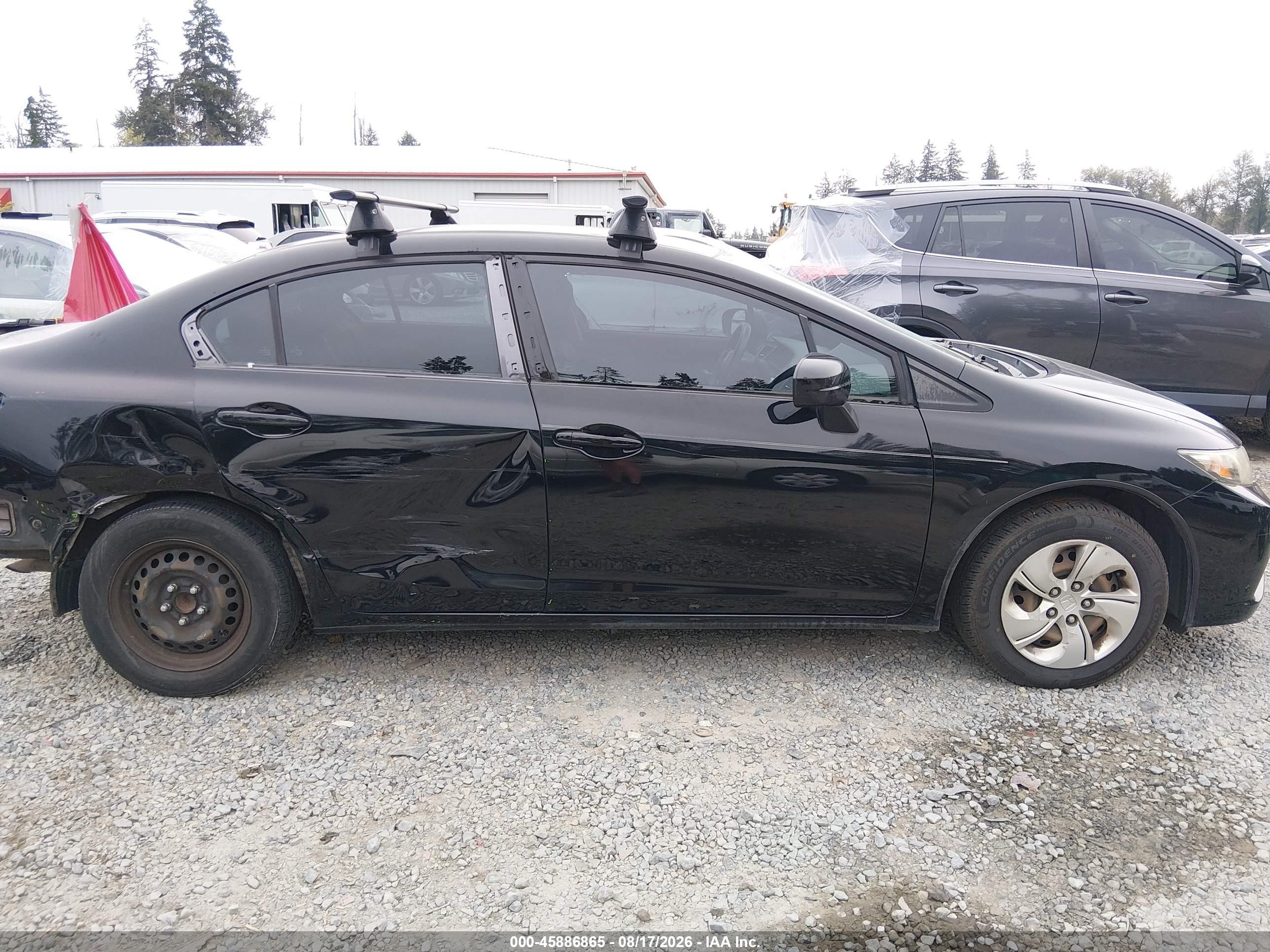 2014 Honda Civic Lx Black vin: 2HGFB2F58EH536282