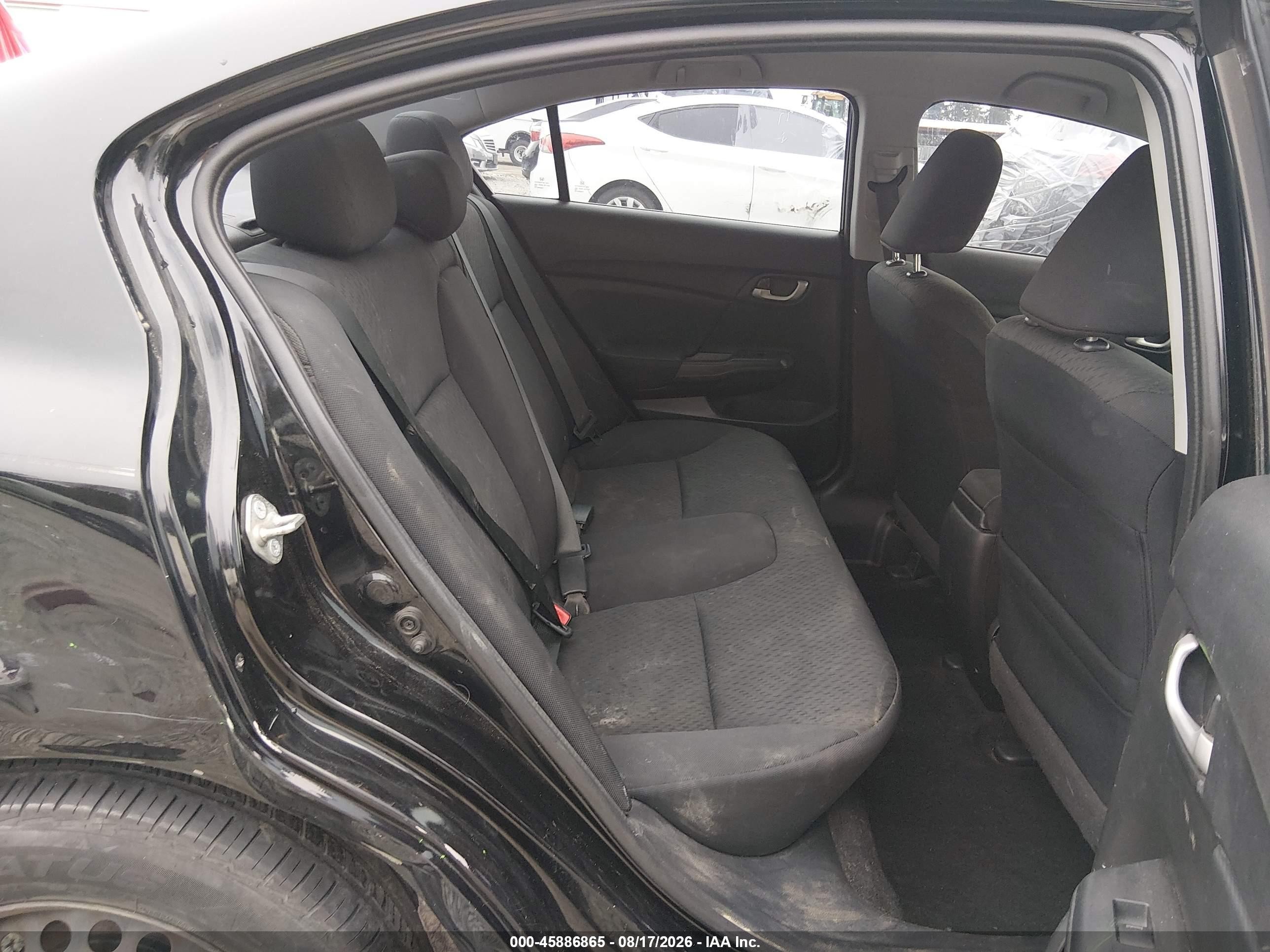 2014 Honda Civic Lx Black vin: 2HGFB2F58EH536282