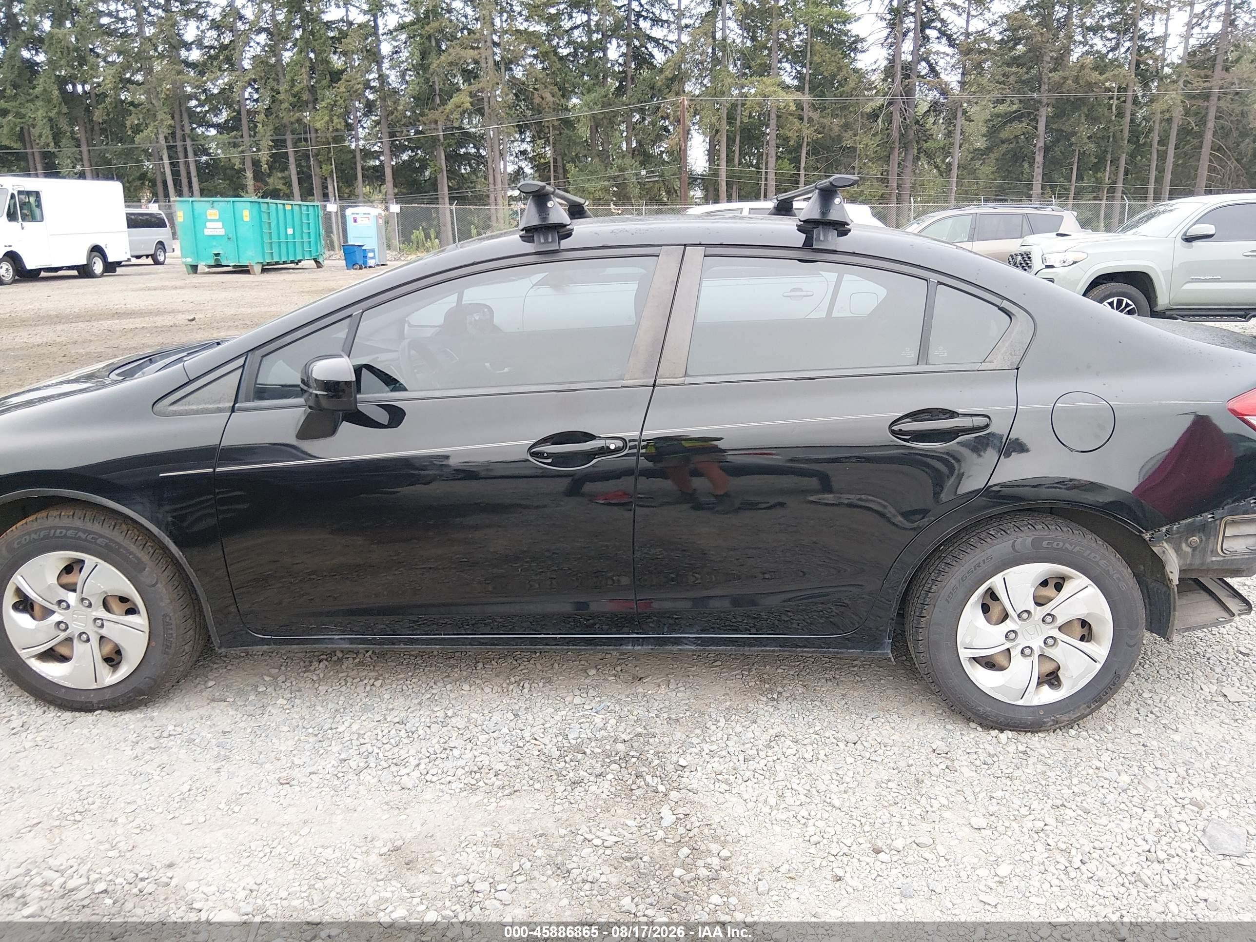 2014 Honda Civic Lx Black vin: 2HGFB2F58EH536282