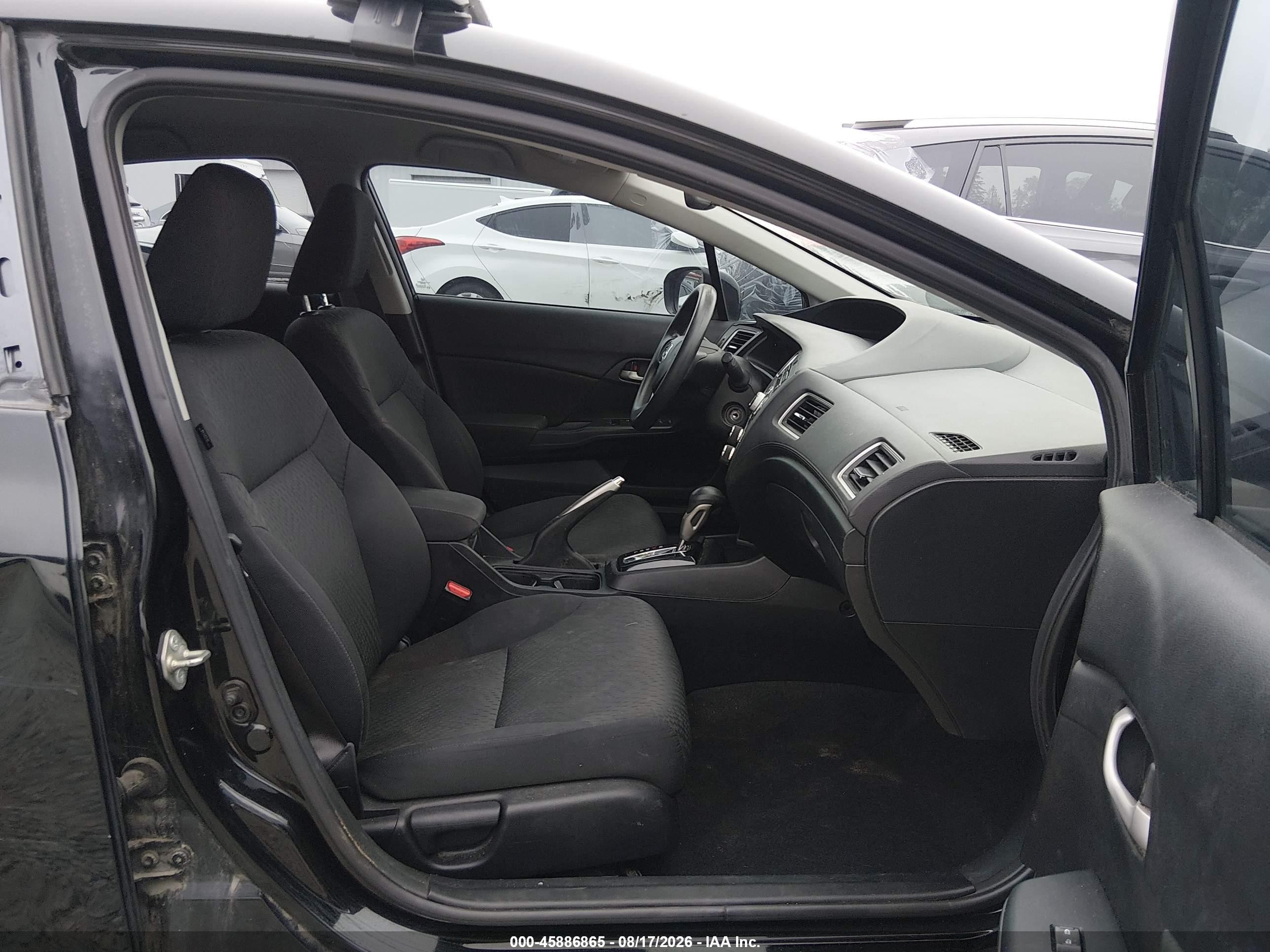 2014 Honda Civic Lx Black vin: 2HGFB2F58EH536282