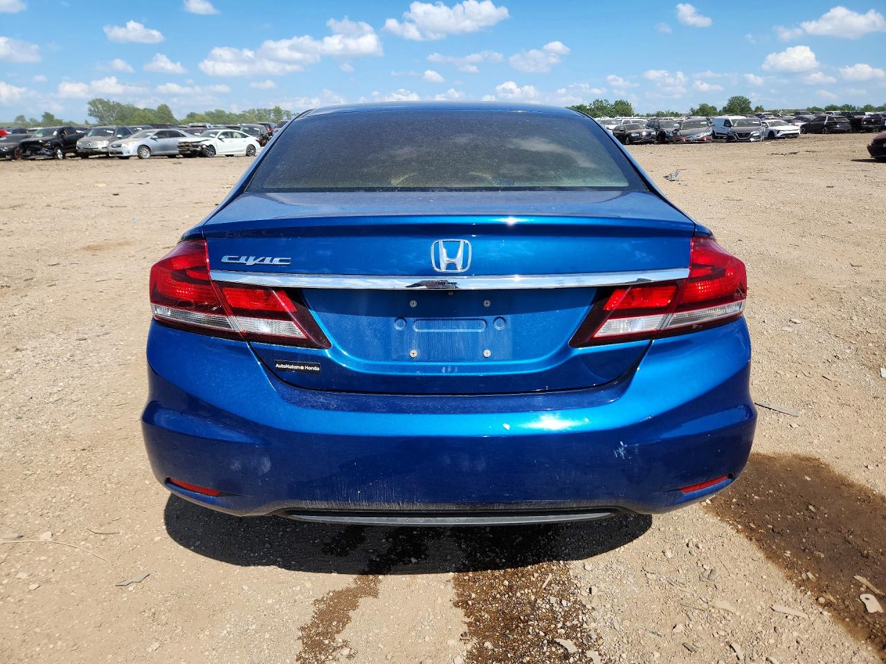 2014 Honda Civic Lx Blue vin: 2HGFB2F58EH551414