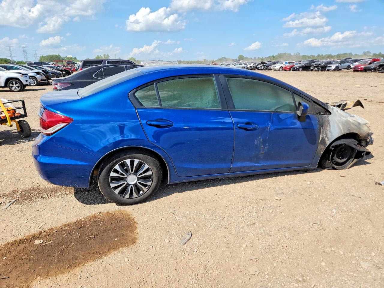 2014 Honda Civic Lx Blue vin: 2HGFB2F58EH551414