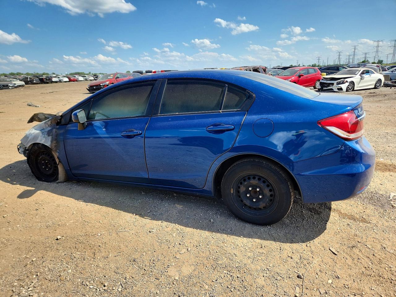 2014 Honda Civic Lx Blue vin: 2HGFB2F58EH551414