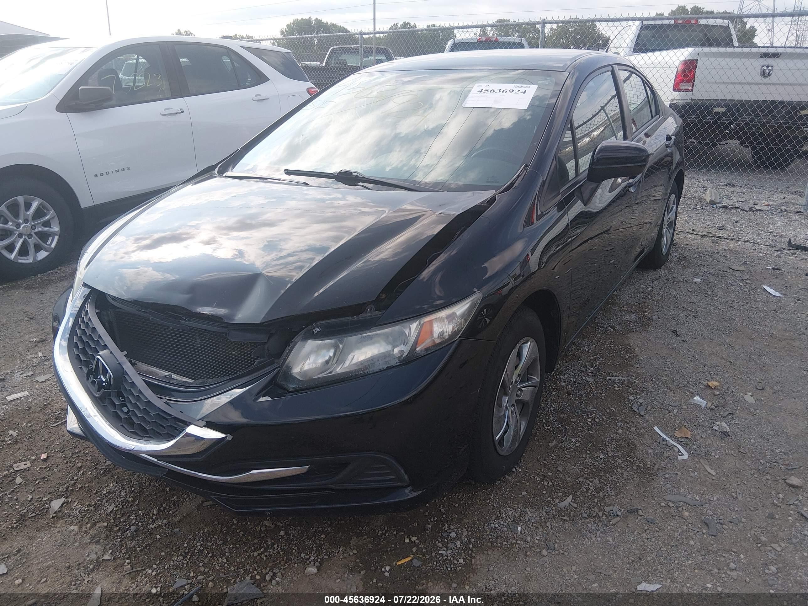 2014 Honda Civic Lx Black vin: 2HGFB2F58EH558105