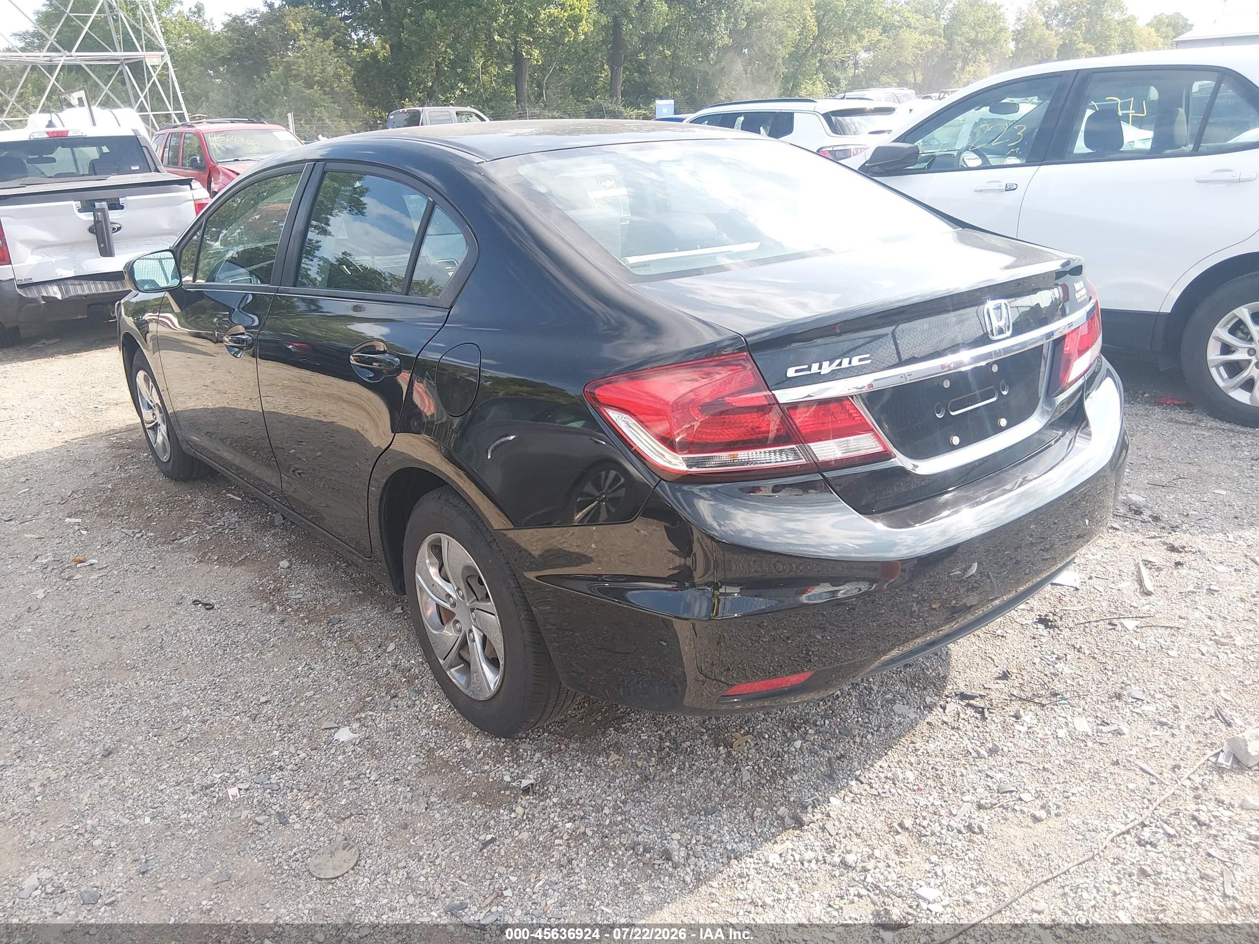 2014 Honda Civic Lx Black vin: 2HGFB2F58EH558105