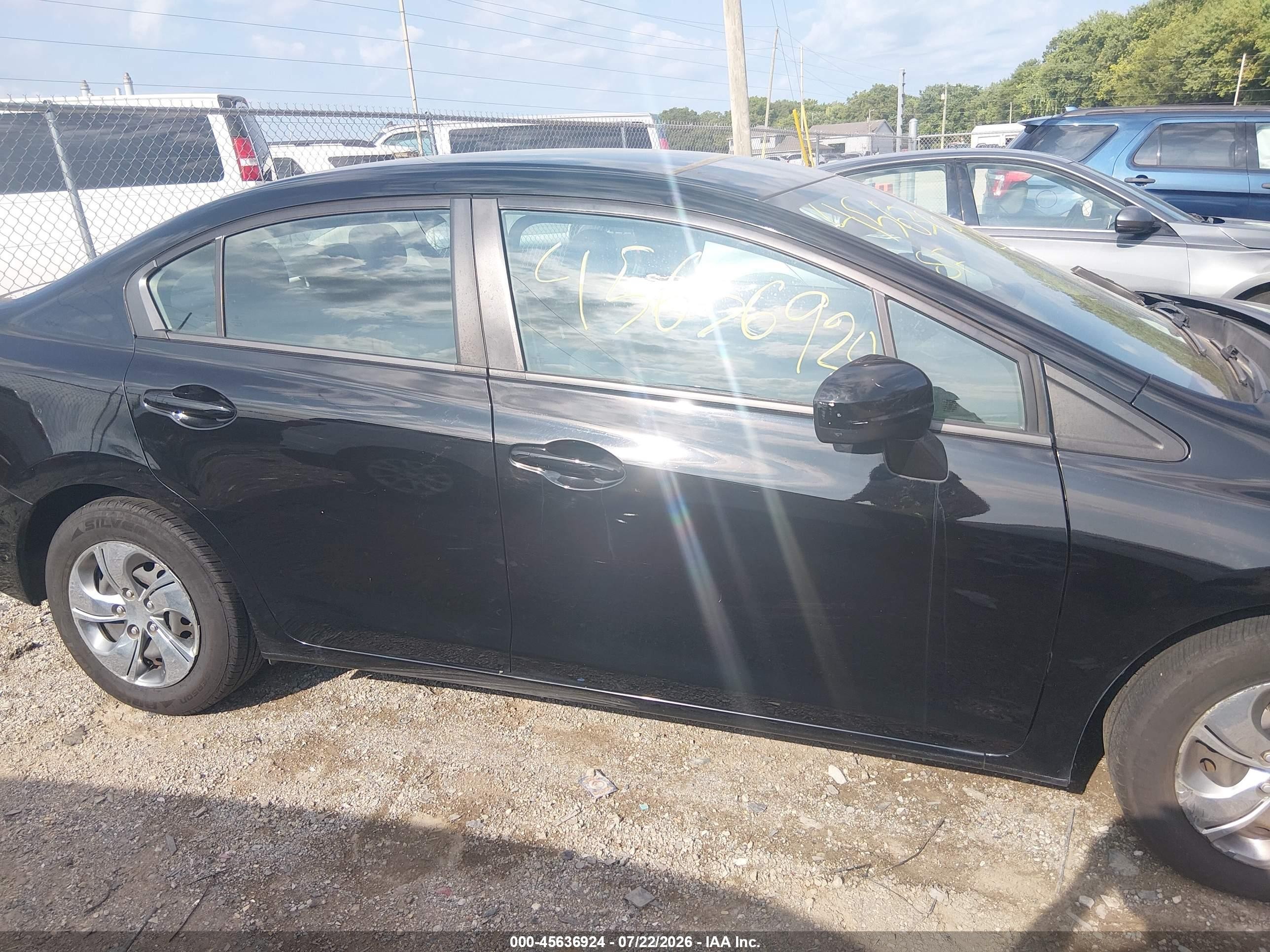 2014 Honda Civic Lx Black vin: 2HGFB2F58EH558105