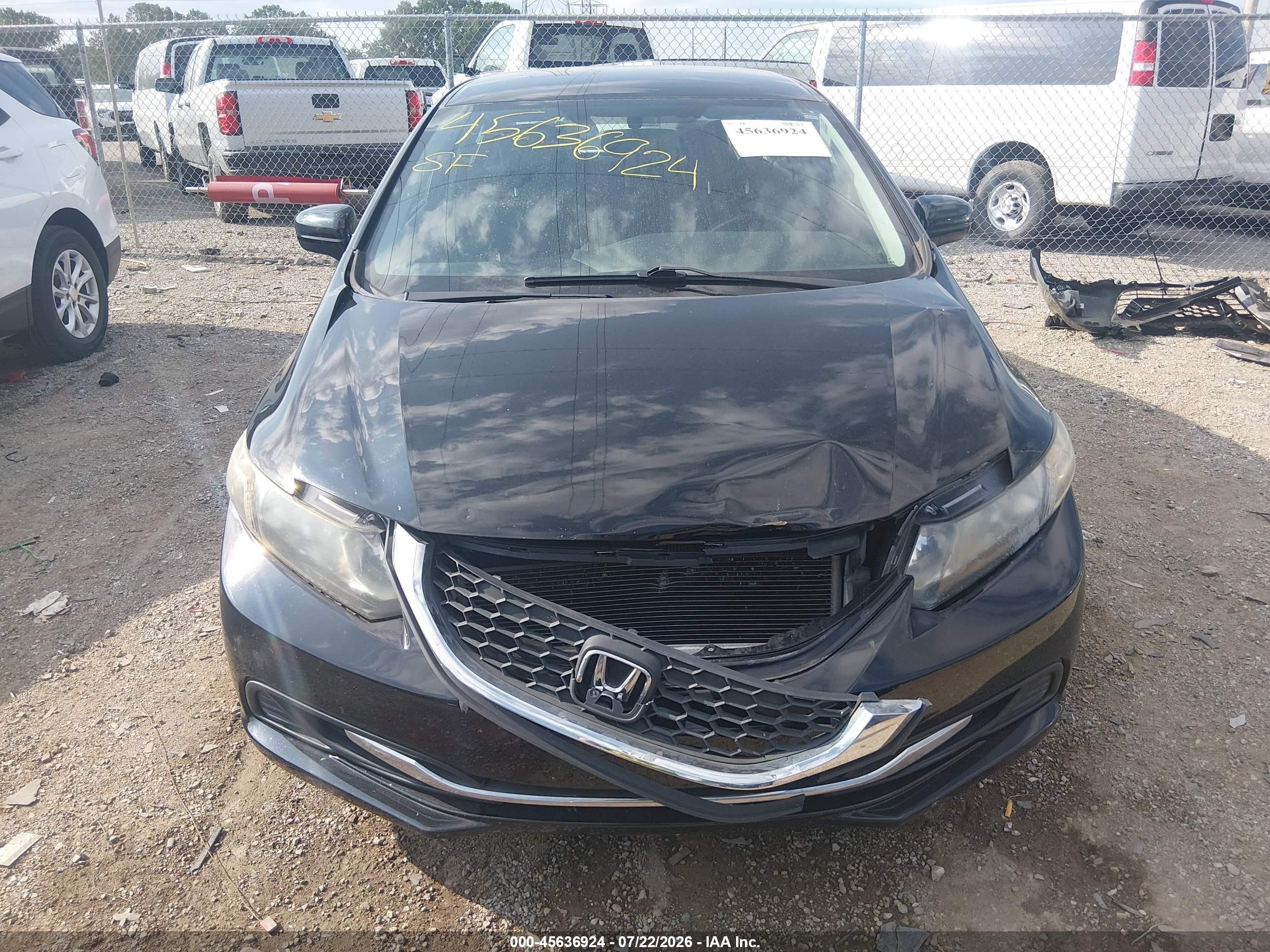 2014 Honda Civic Lx Black vin: 2HGFB2F58EH558105