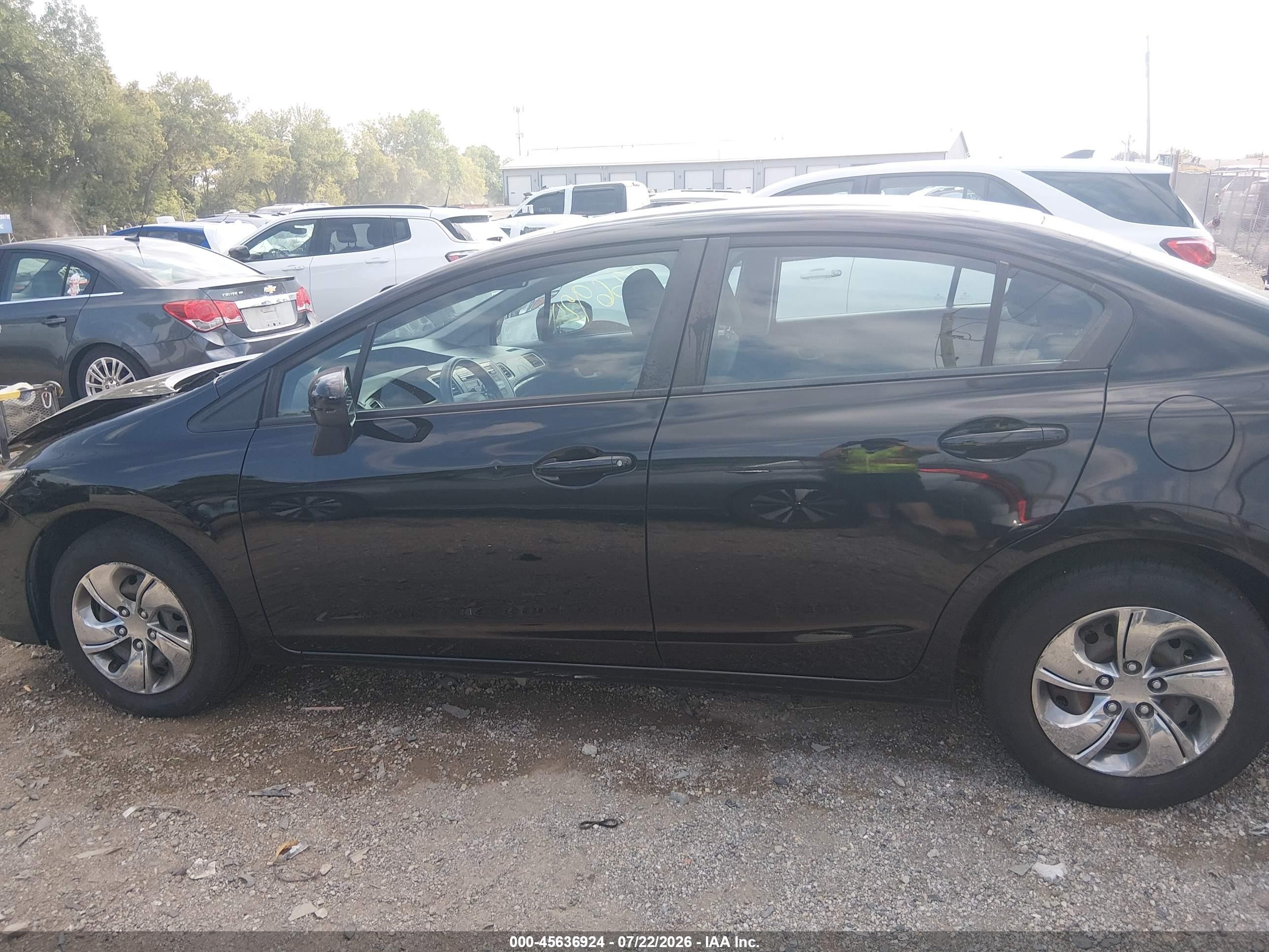2014 Honda Civic Lx Black vin: 2HGFB2F58EH558105