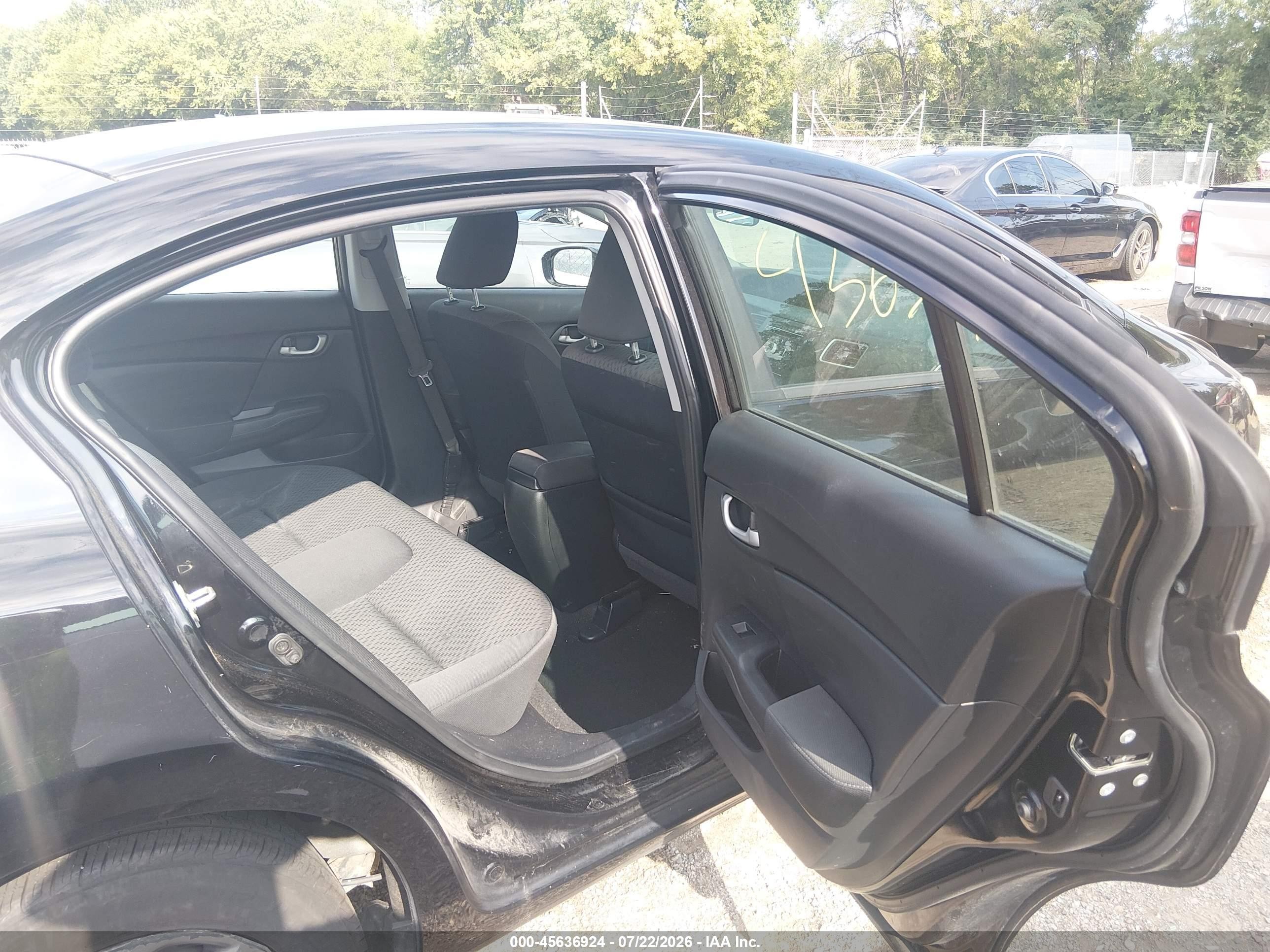 2014 Honda Civic Lx Black vin: 2HGFB2F58EH558105