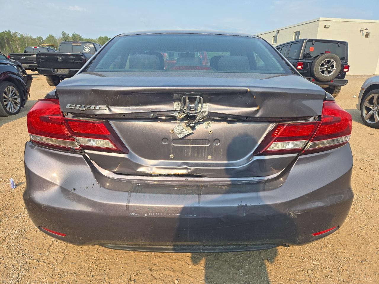2015 Honda Civic Lx Gray vin: 2HGFB2F58FH002751