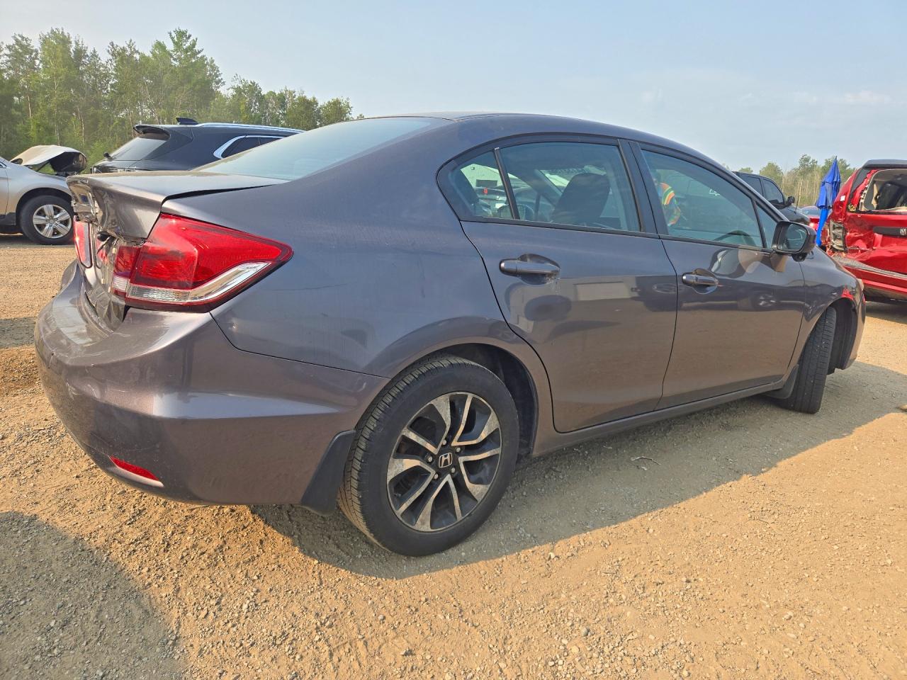 2015 Honda Civic Lx Gray vin: 2HGFB2F58FH002751